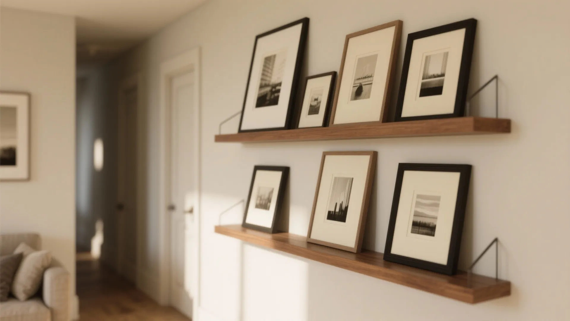 Picture Ledges for Rotating Displays