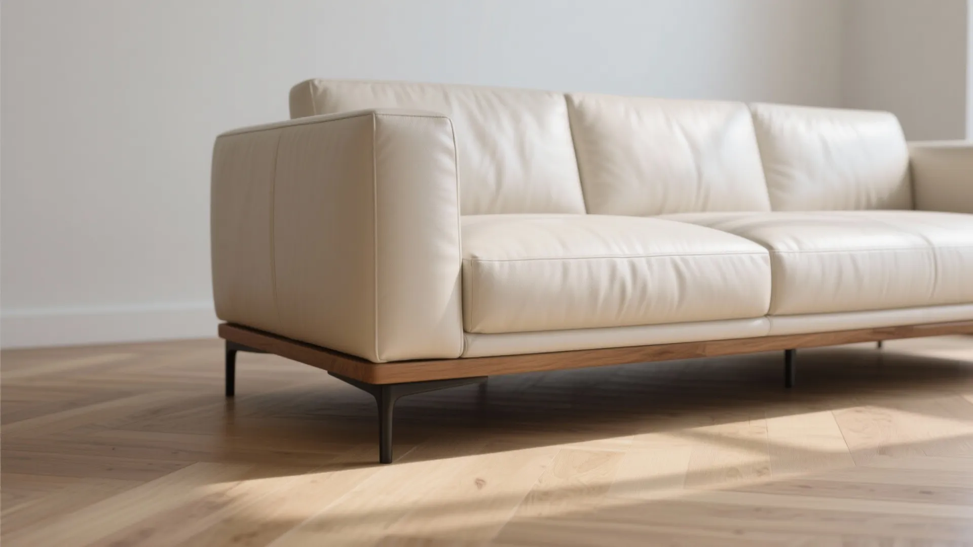 3) Elevated Legs and Light-Toned Leather