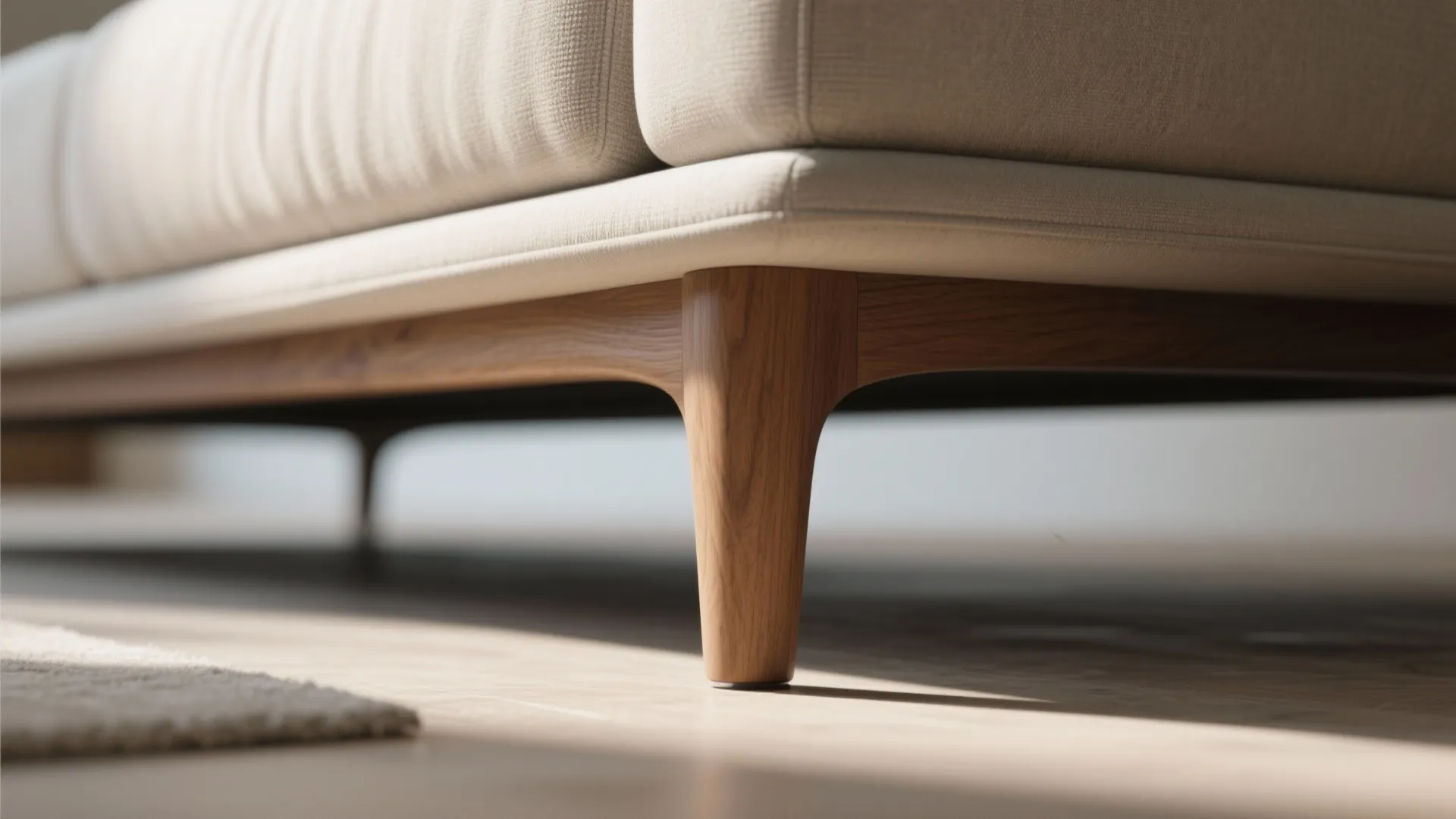 4. Low-profile and leggy sofas — create visual space