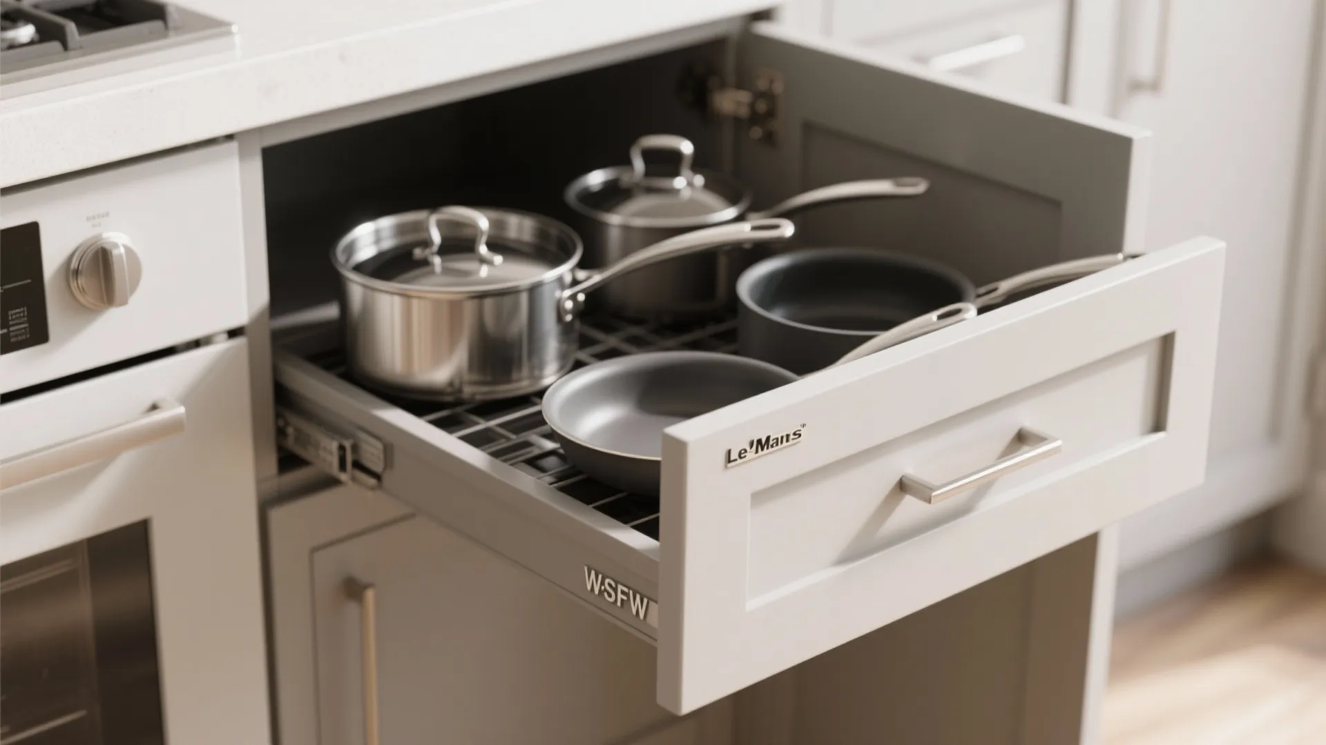 L-shaped kitchen layout unlocks usable counter space