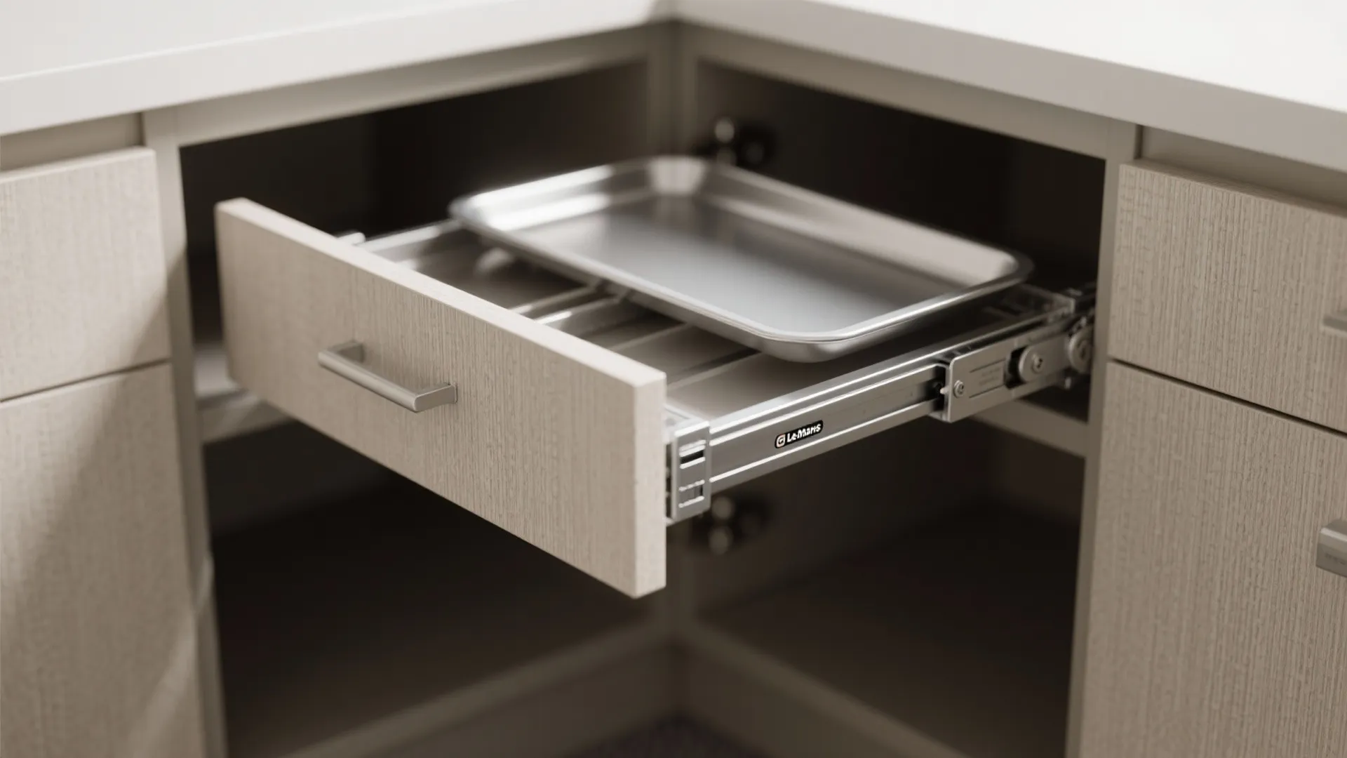 L-shaped layout to unlock counter space