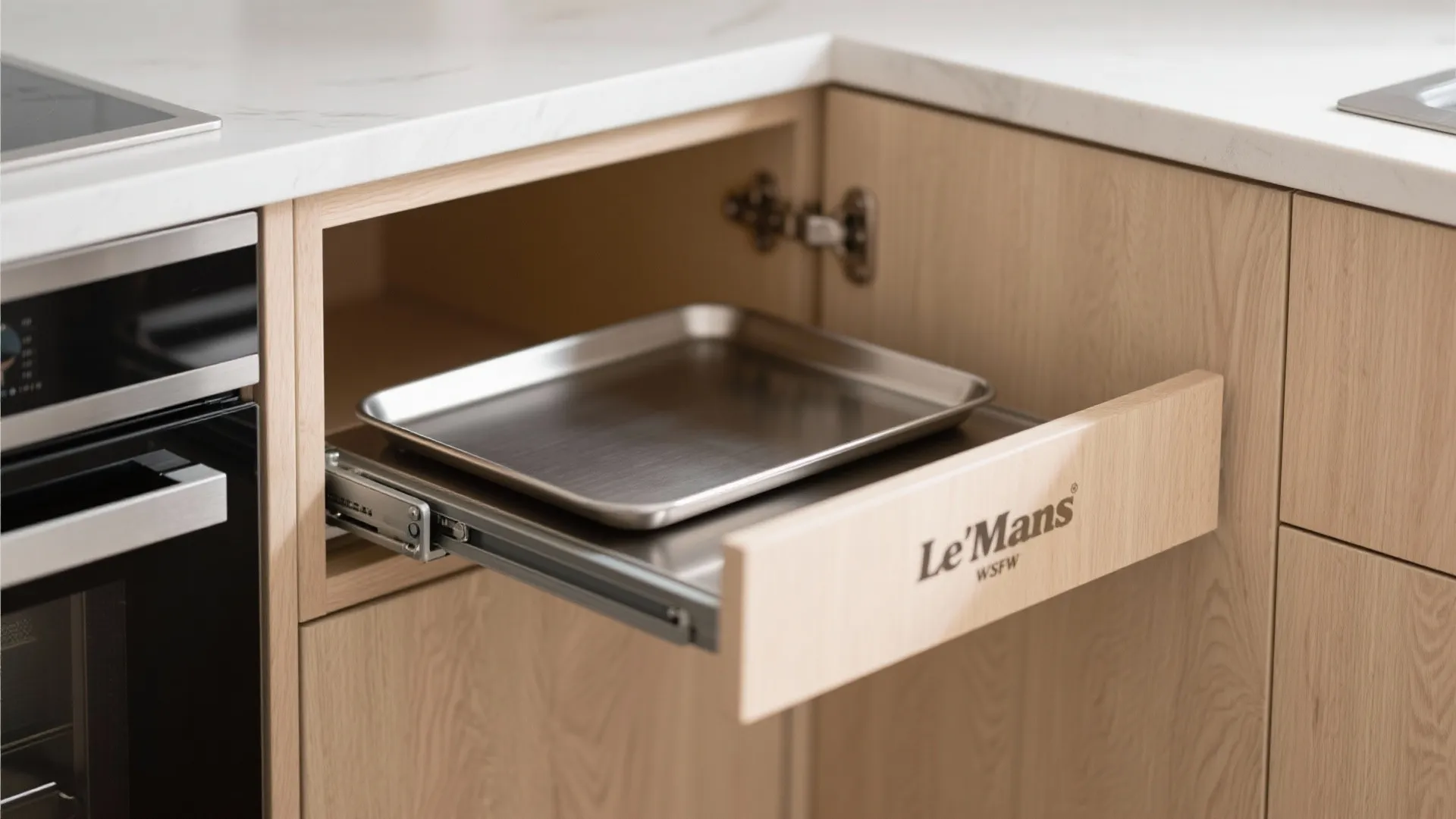 L-shaped layout to unlock prep surface