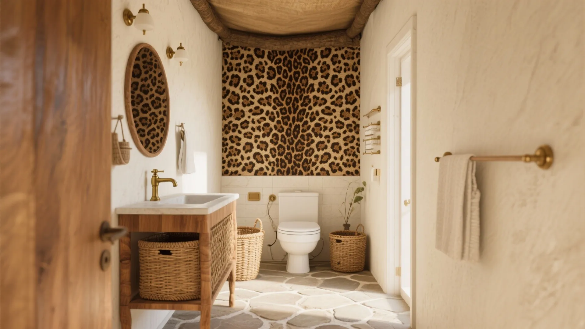 Leopard Print Bathroom Decor: 5 Ideas: Bold leopard touches for small bathrooms — practical, playful, and surprisingly chic
