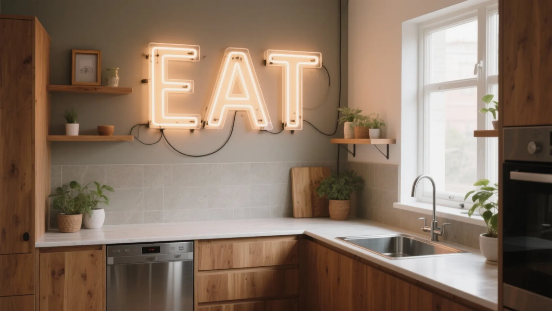 5 Letter Wall Lights Ideas for Small Kitchens: How I use letter wall lights to maximize small kitchen charm and function