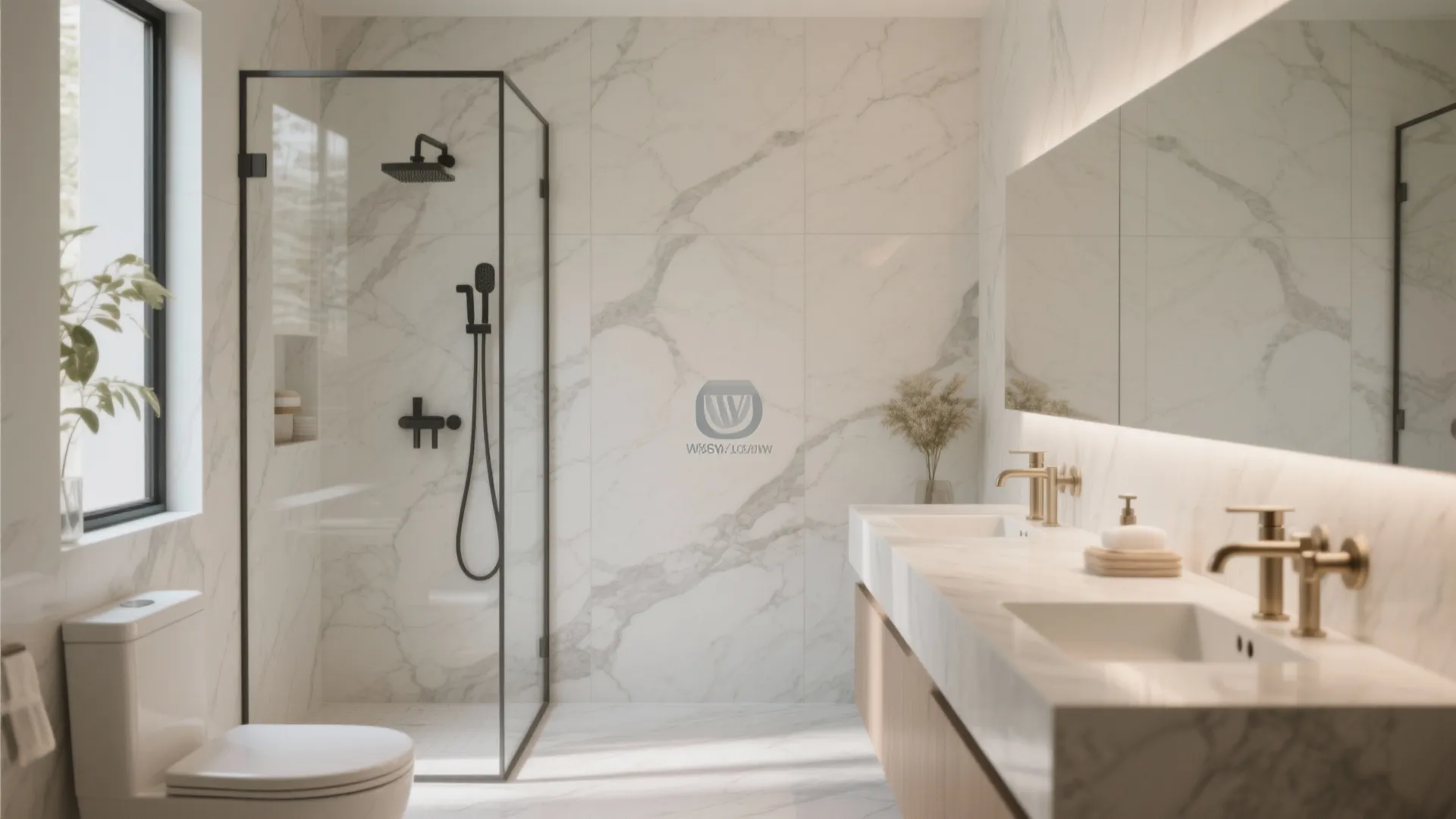 Large-Format Porcelain for Seamless Walls and Floors