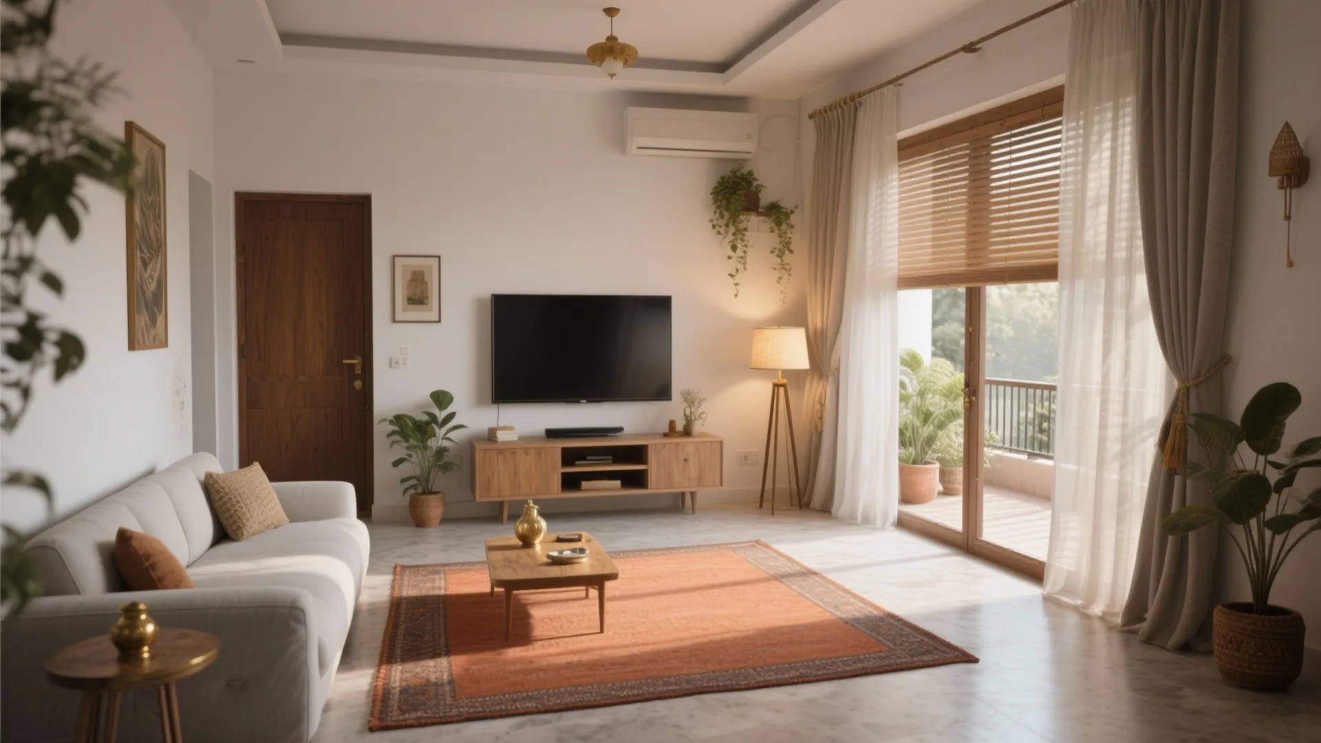 L-shaped flow, simple zoning, and balcony blending