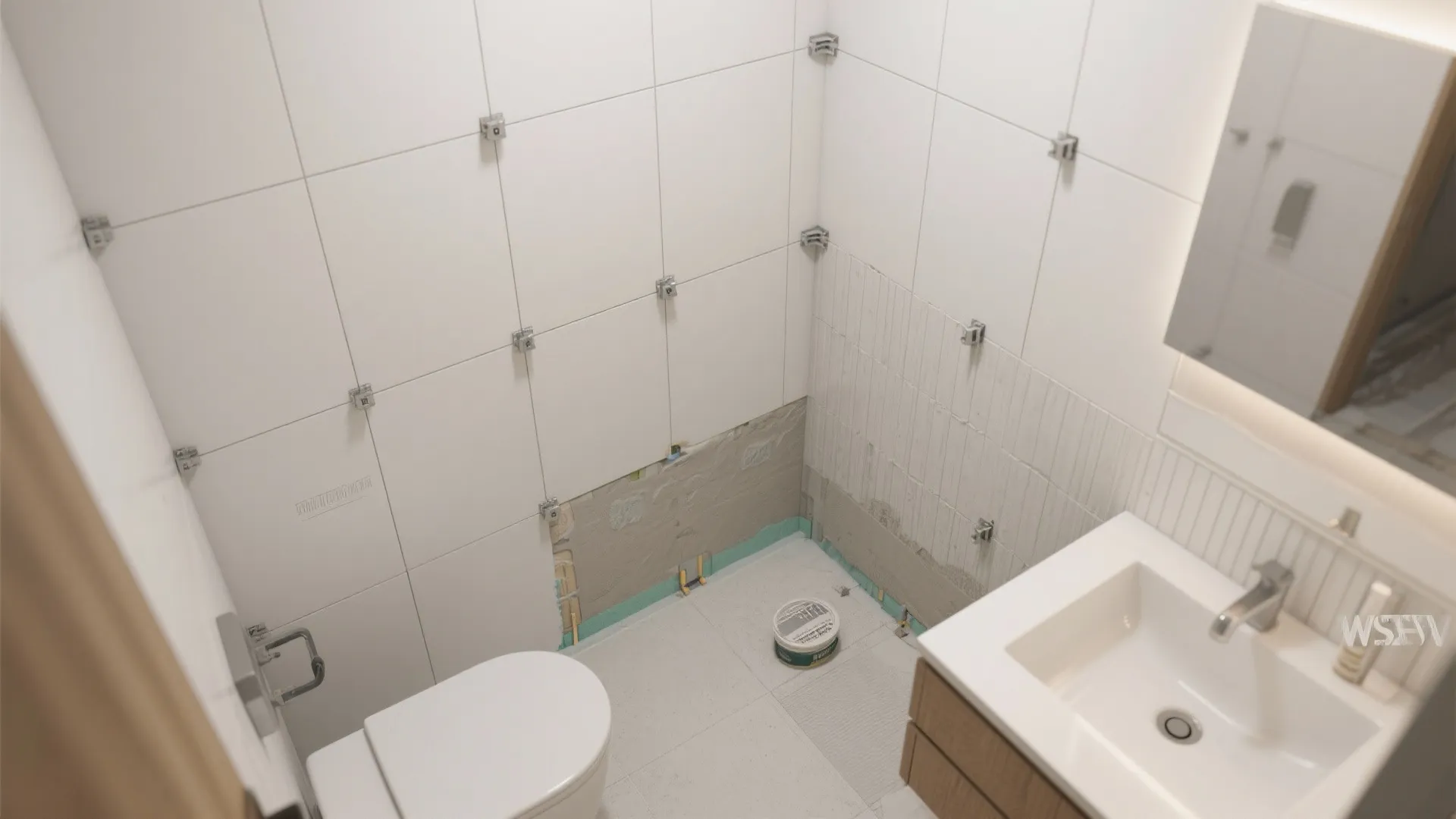 Large-Format Porcelain for Seamless Walls