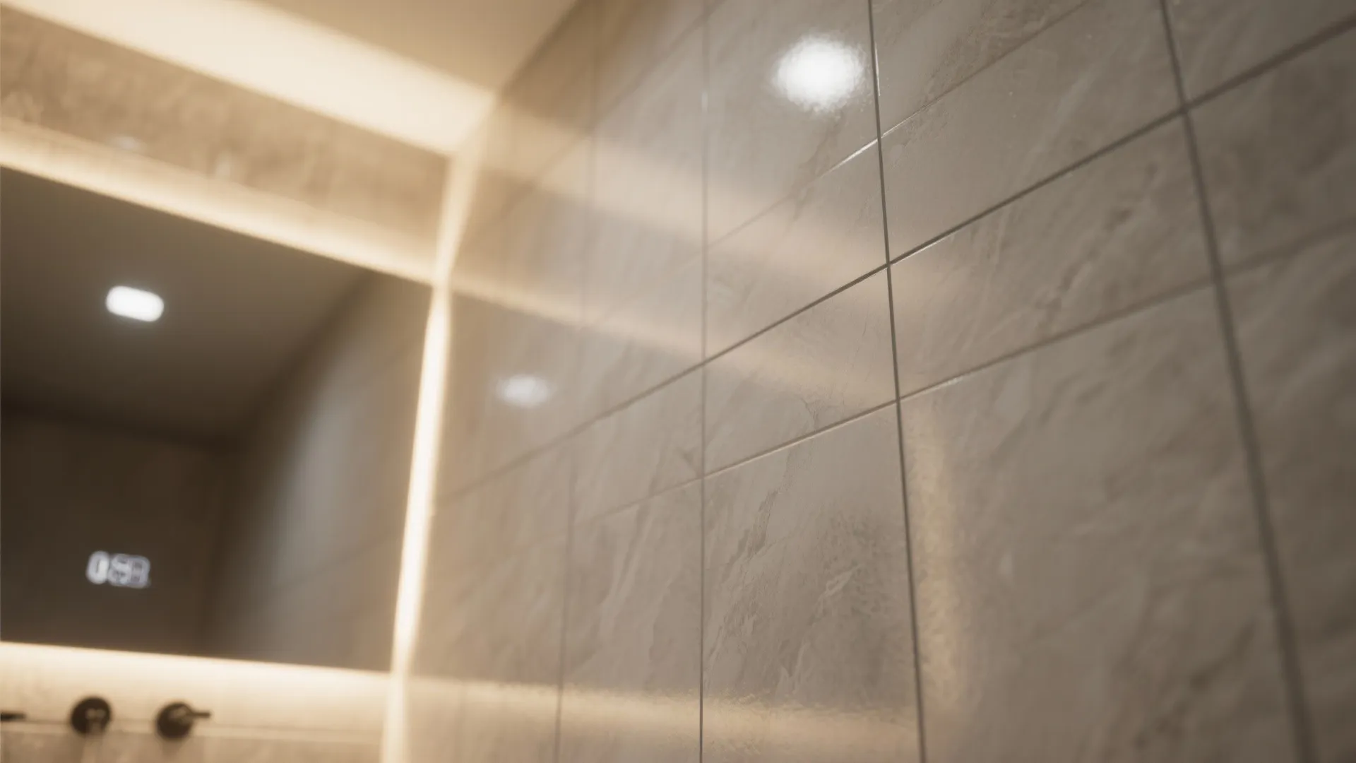 Large-Format Tiles and Layered Lighting