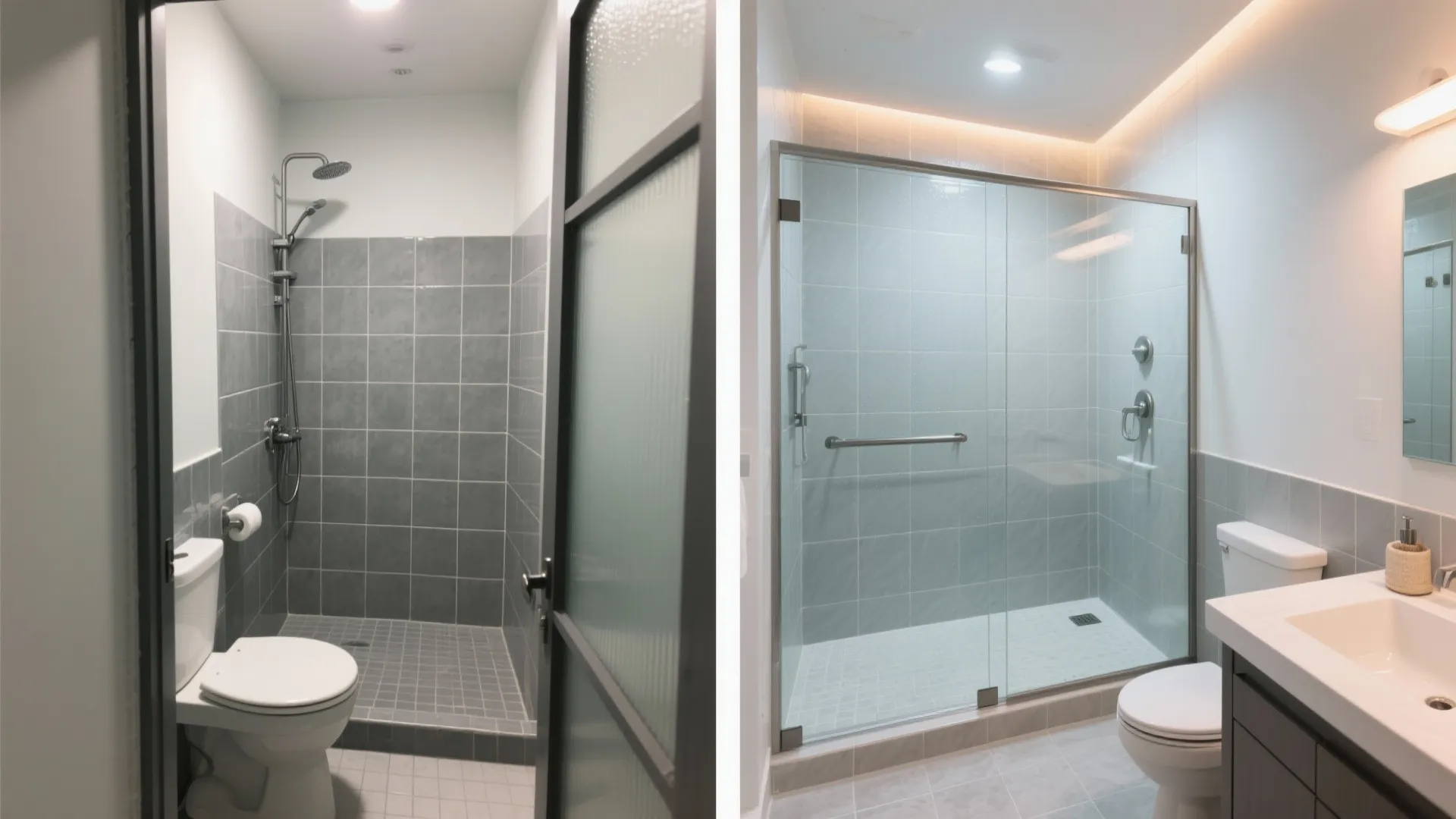 Light Gray + Frameless Glass Openness