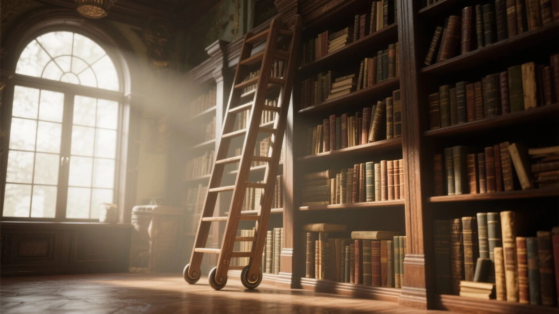 9. A Classic Library Ladder