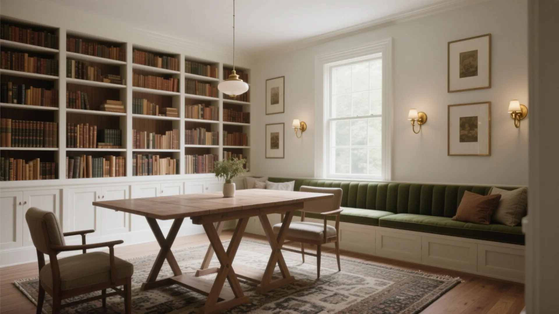 1) Library Lounge with a Gate-Leg Table