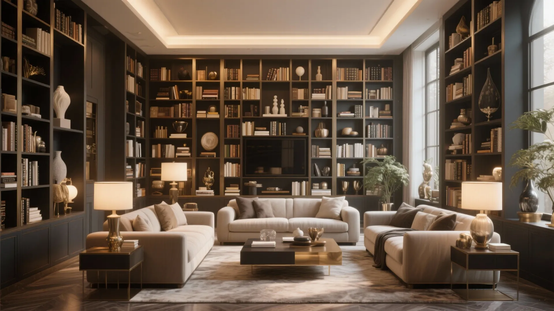 6. Built-In Library Walls