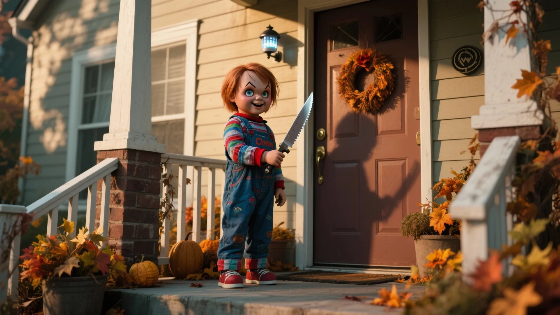 1. Life-Size Chucky by the Door