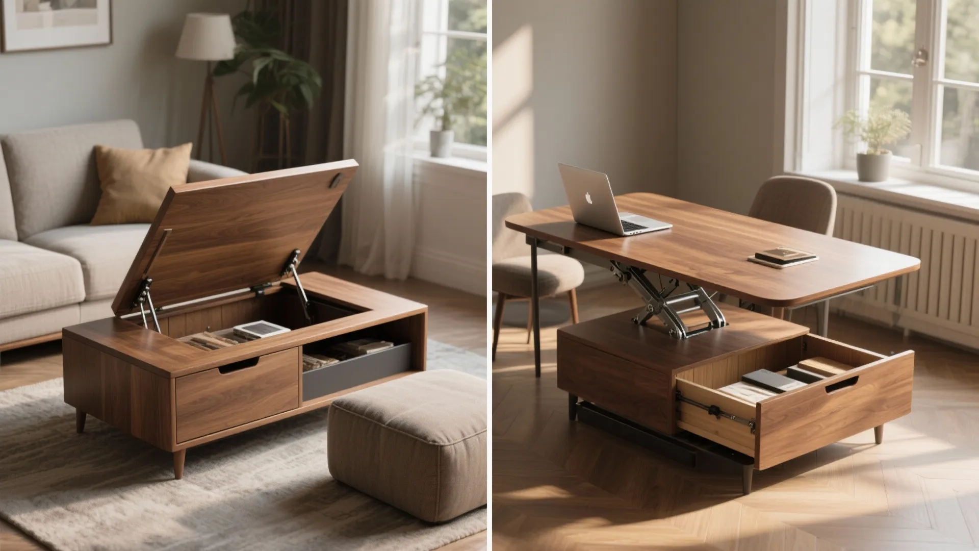 3. Multi-purpose coffee tables and ottomans