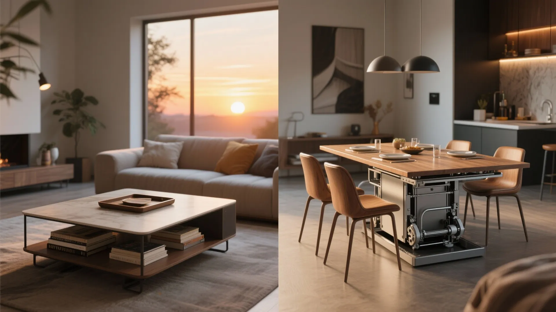 4. Coffee-table-to-dining-table lift system