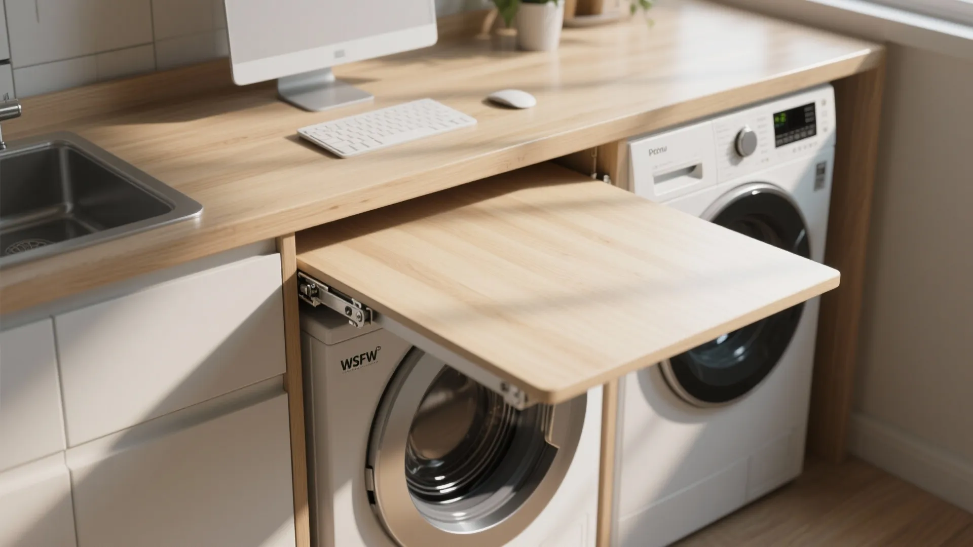 3. Counter that lifts for easy access