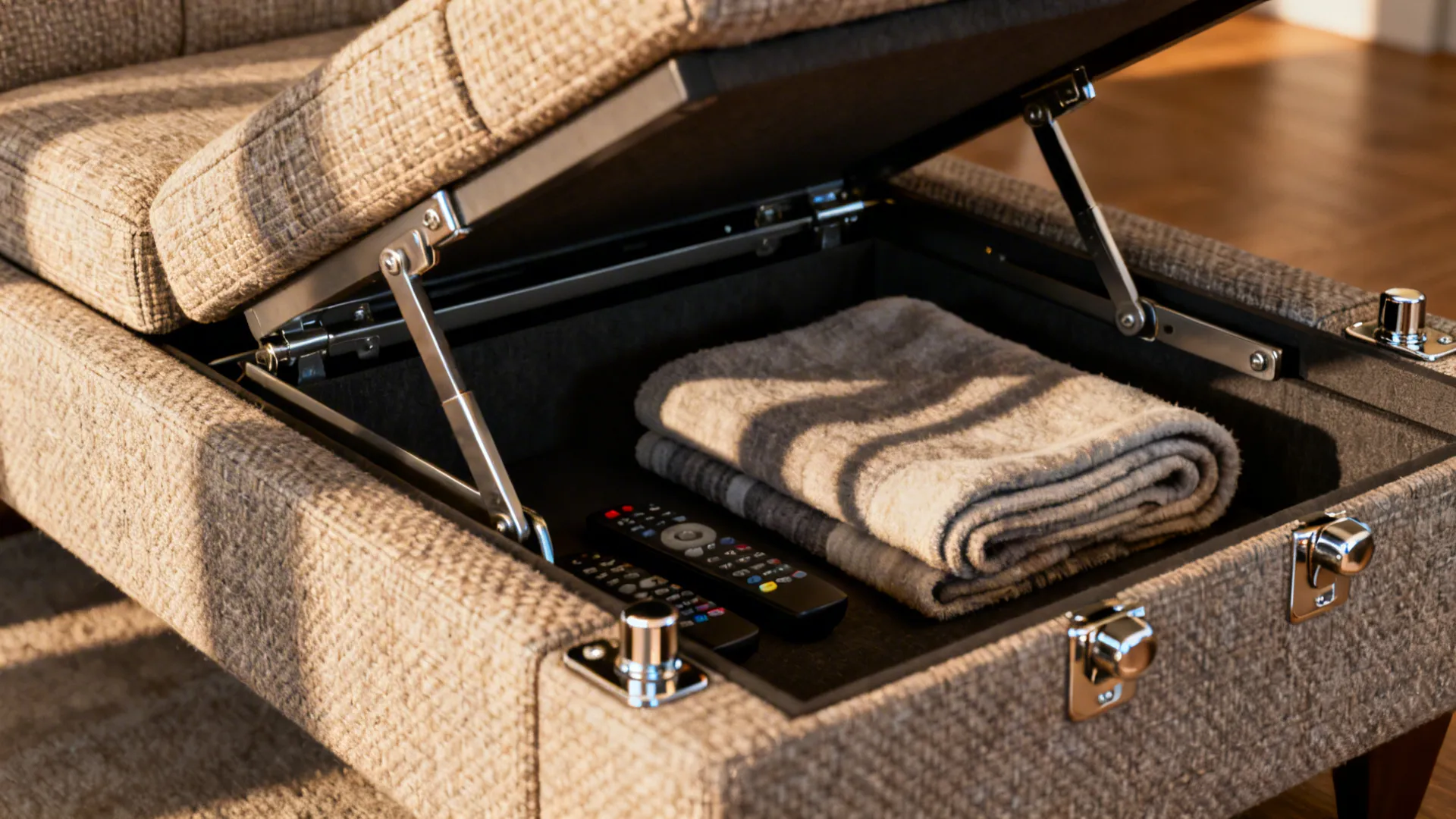 5. Lift-and-store recliner with hidden storage