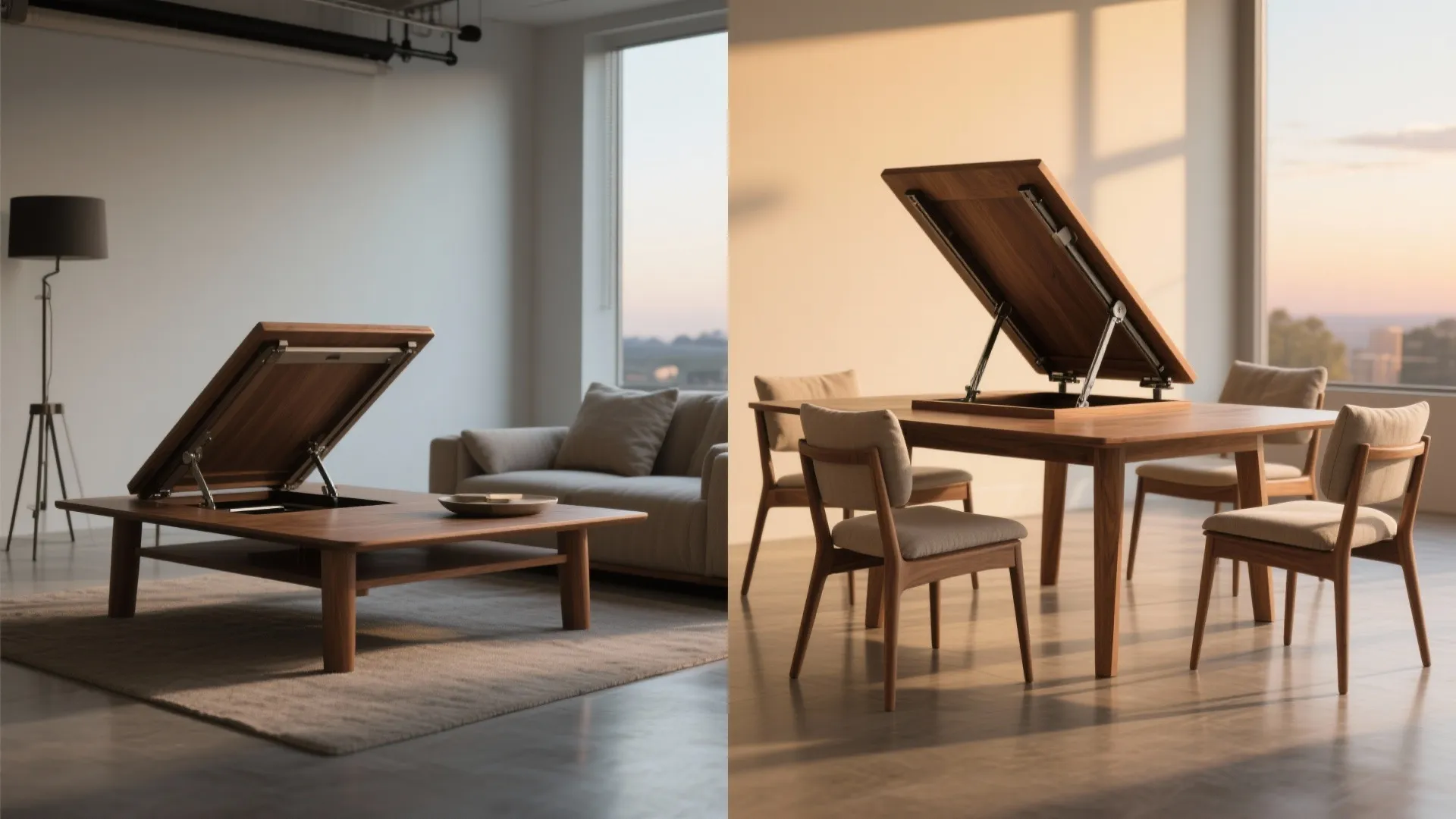 5. Convertible coffee-to-dining lift-top table