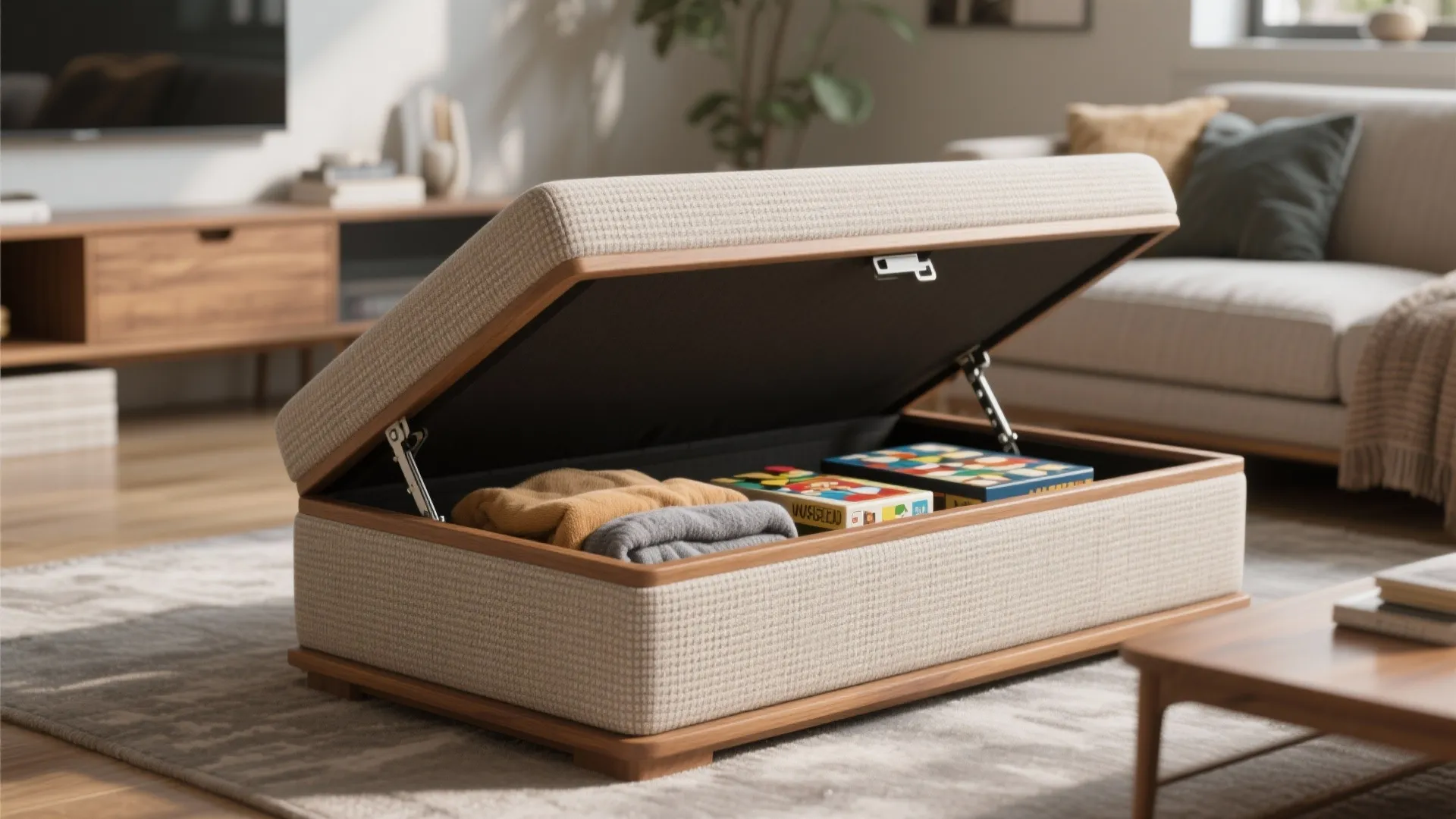 1. Lift-Top Storage Ottoman