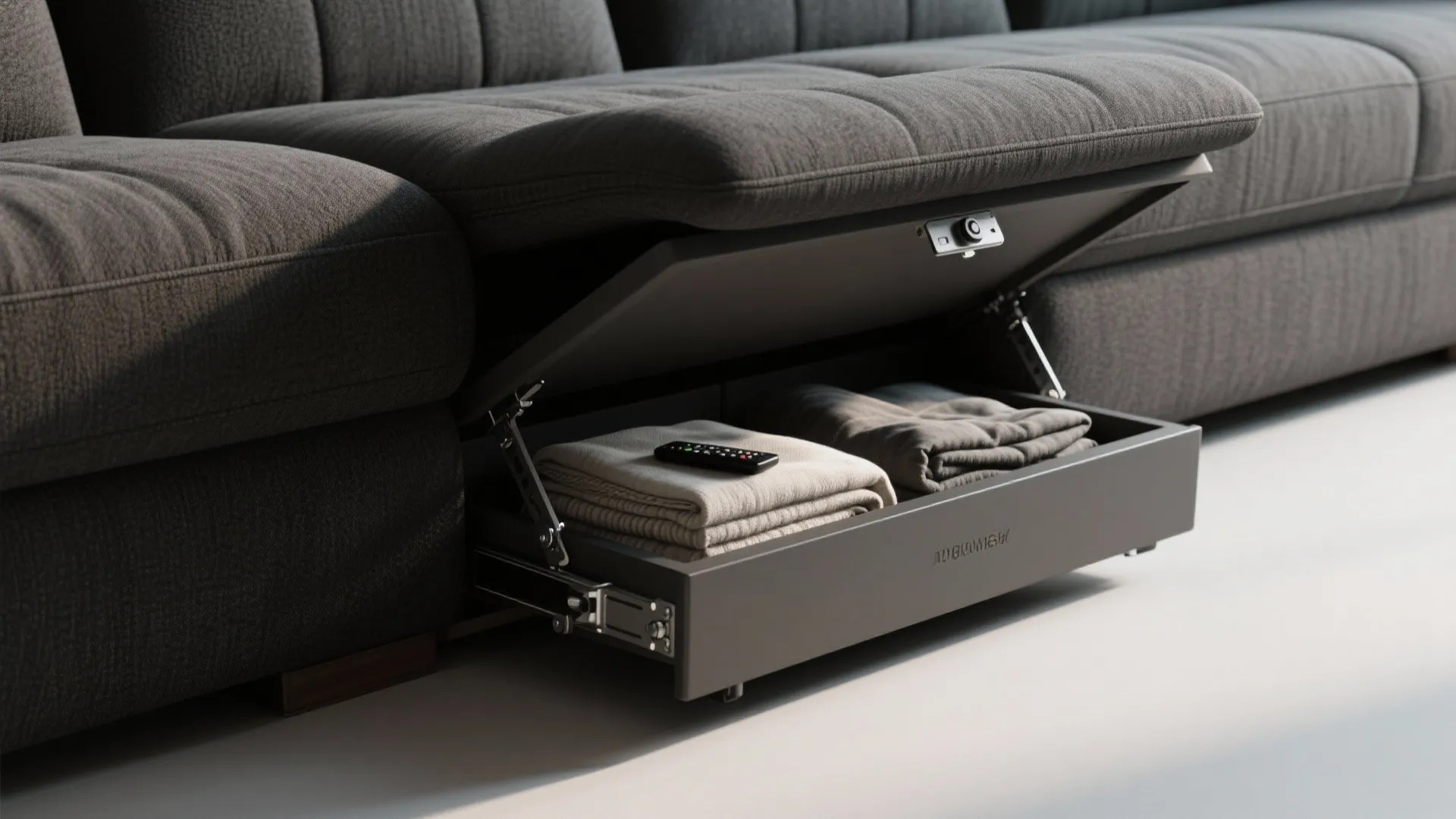 Lift-top recliner with storage