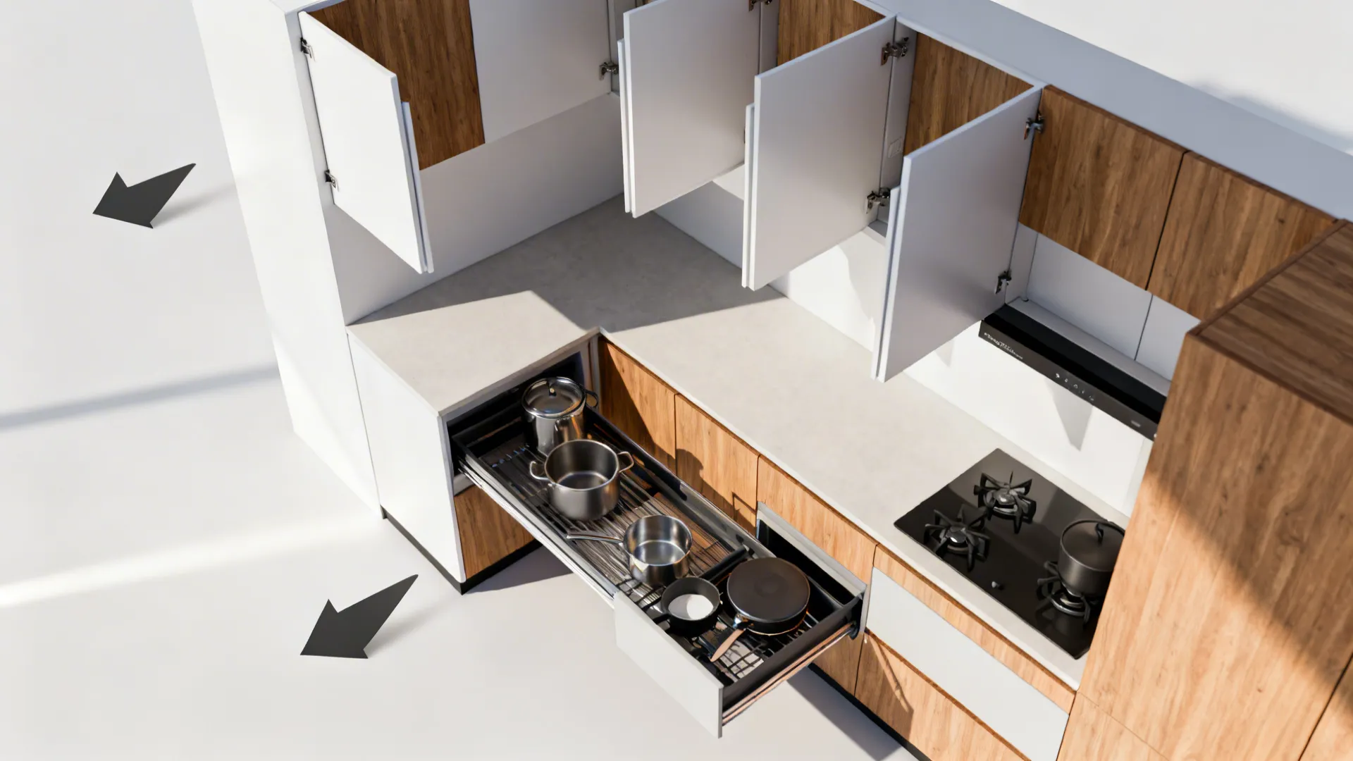 Lift-Up and Corner Solutions for Small Footprints