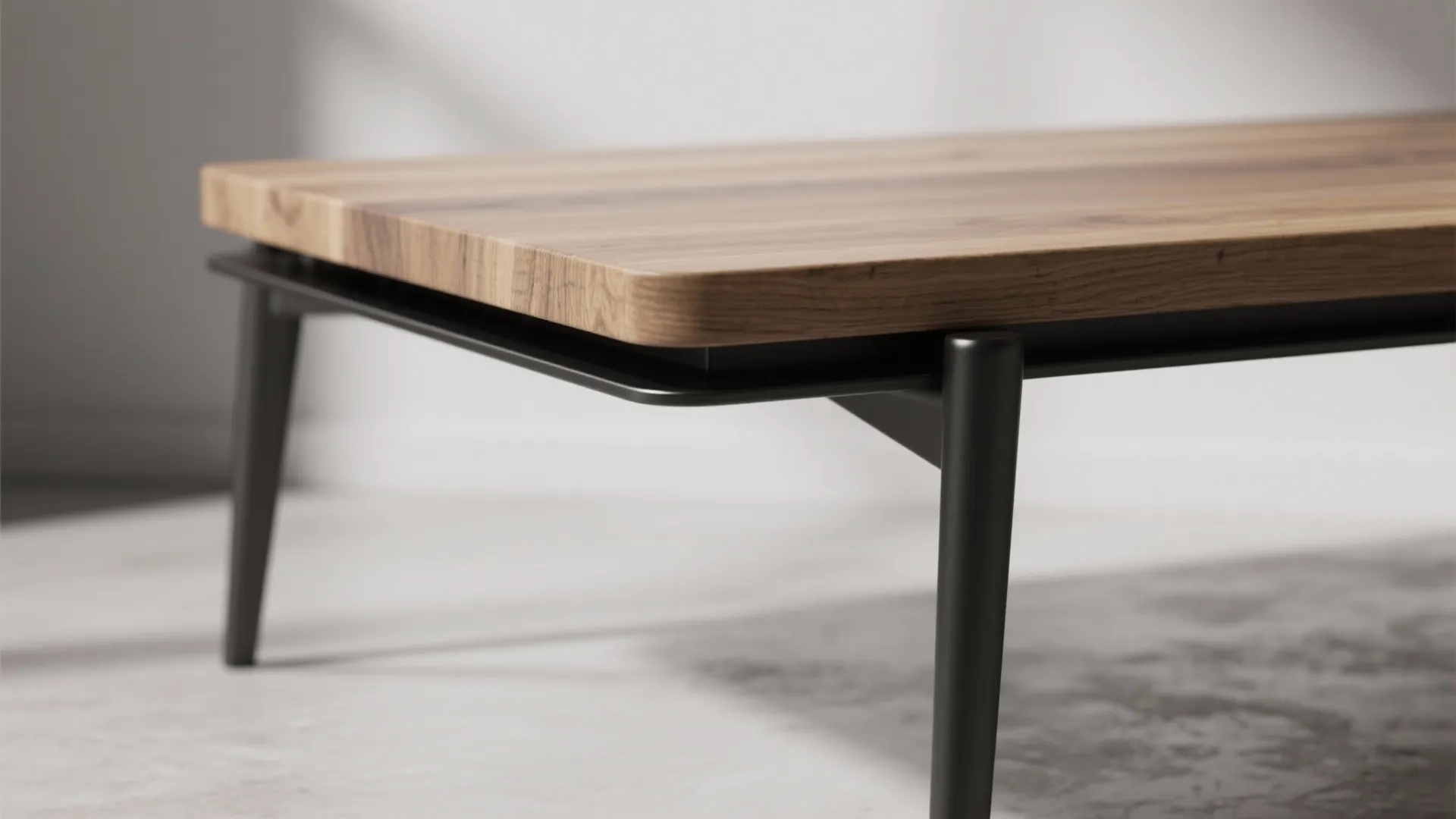 4. Use a visually light base to make the table feel bigger