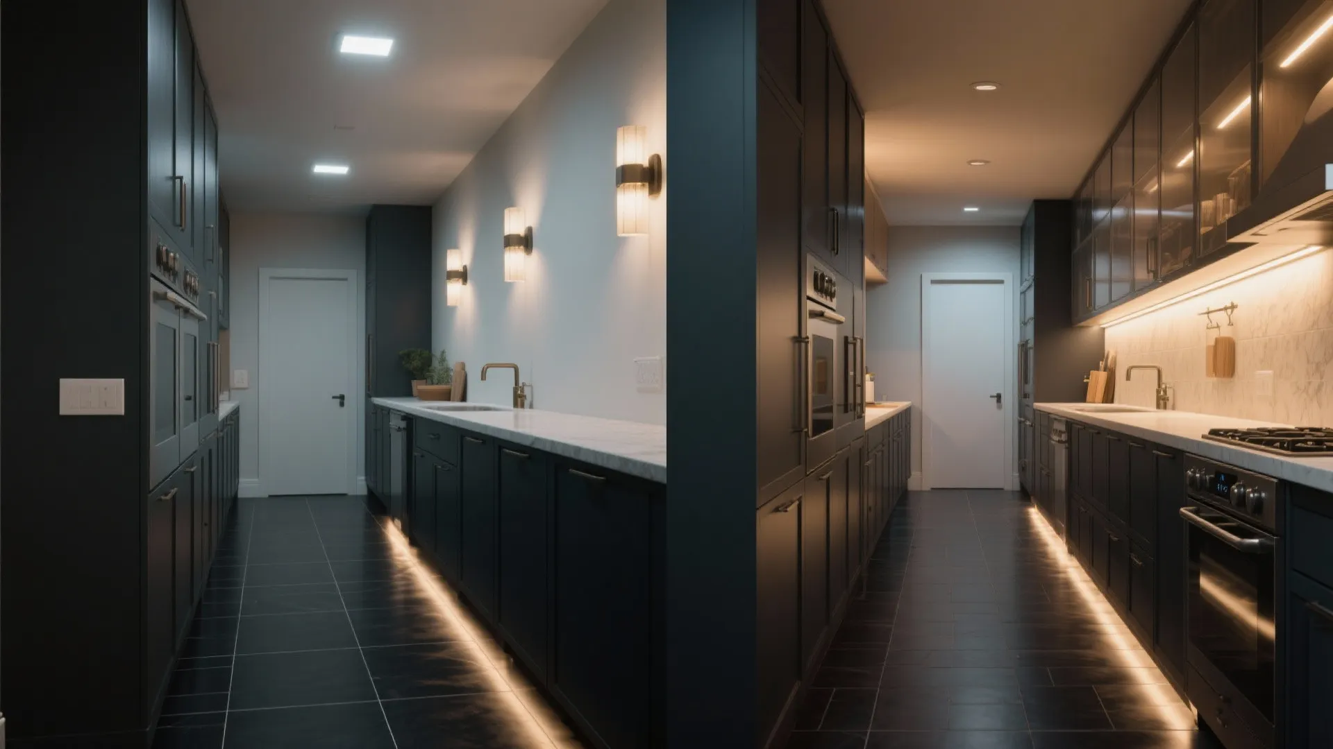 4) Layered lighting that brightens vertical surfaces