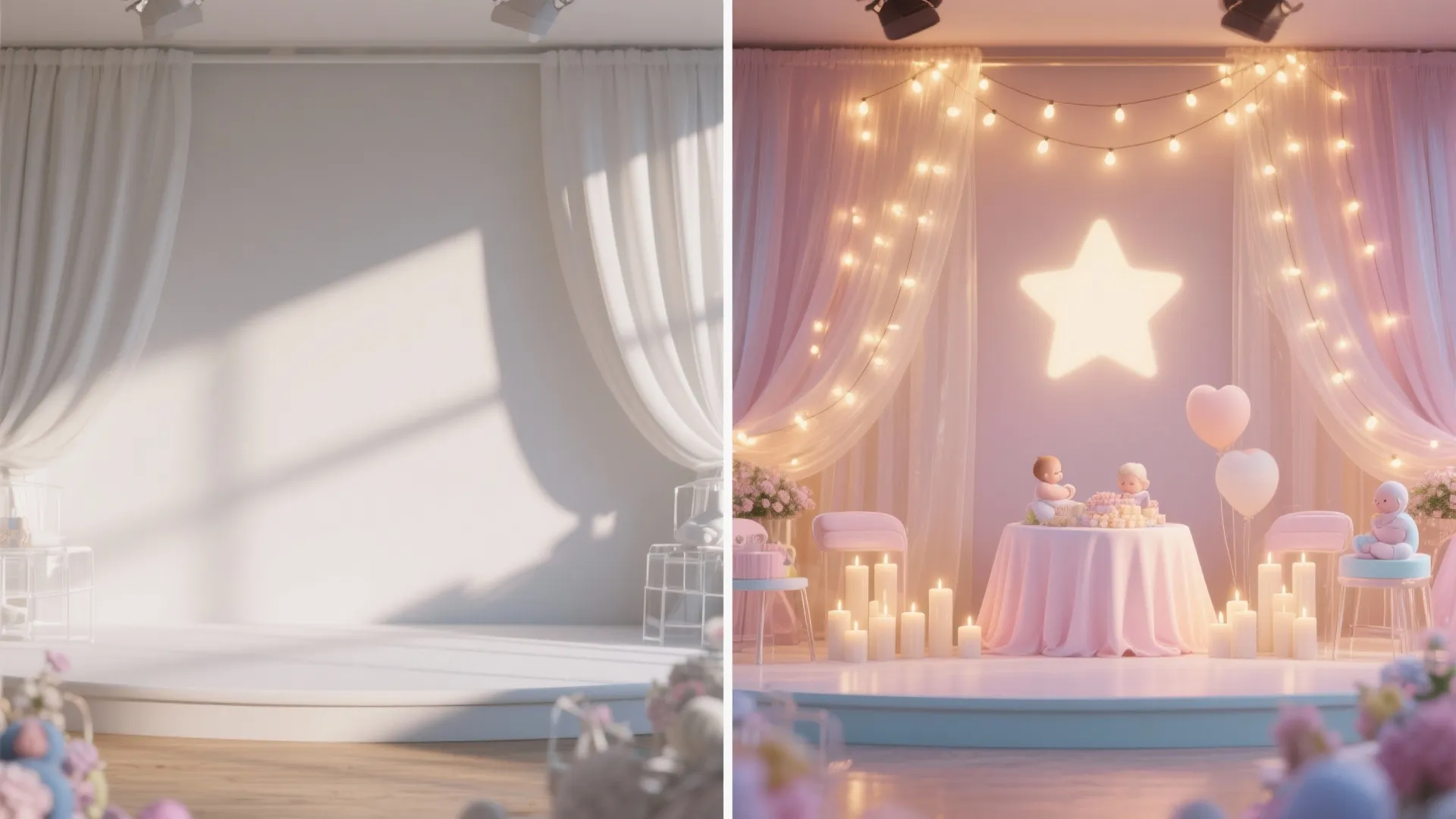 Playful Lighting: Fairy Strings, Gobos, and Safe Candles