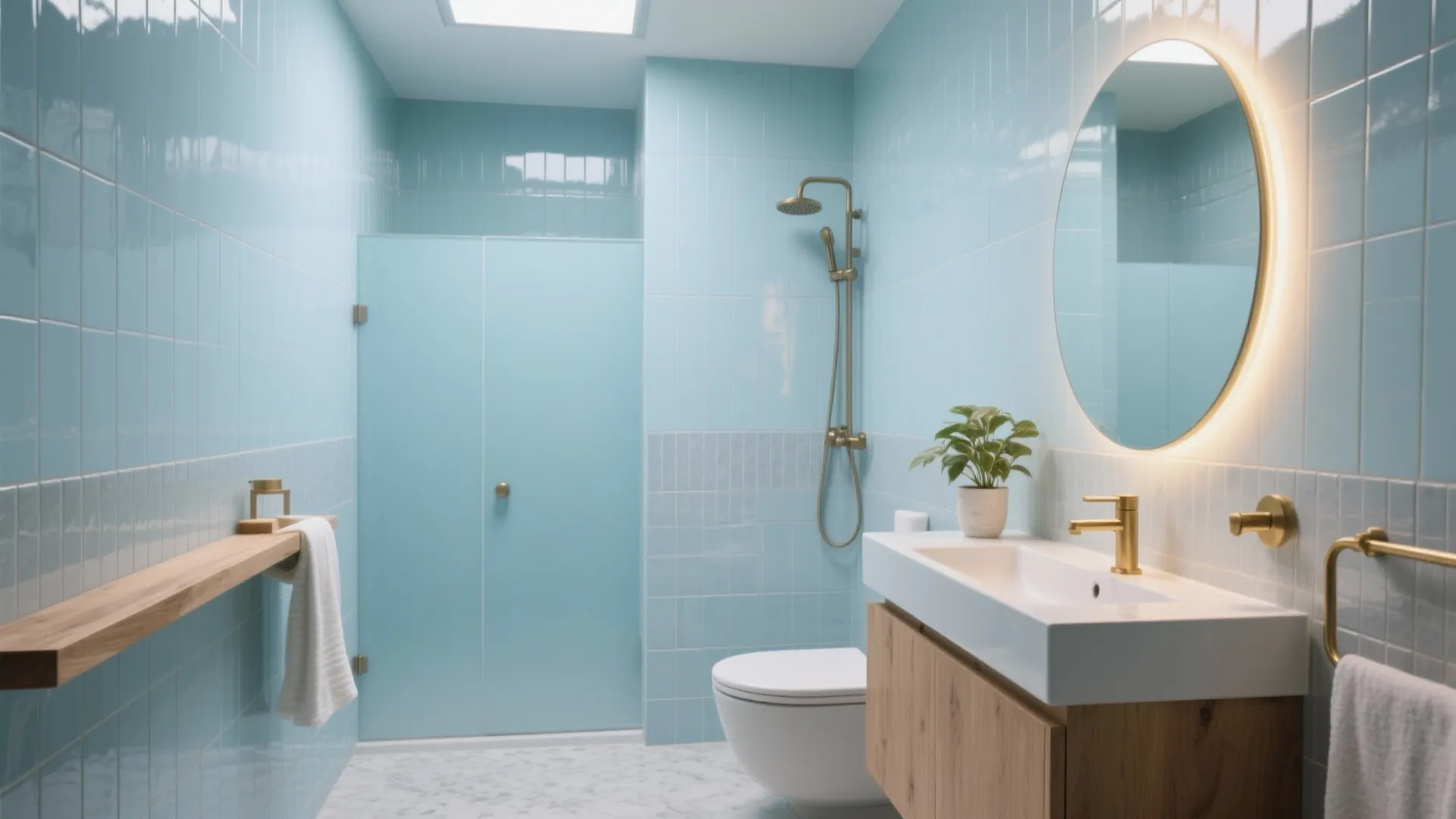 5 Light Blue Tiles Ideas for Bathroom Design: Small-space bathroom design with light blue tiles: my 5 tried-and-true ideas, pros & cons, and practical tips