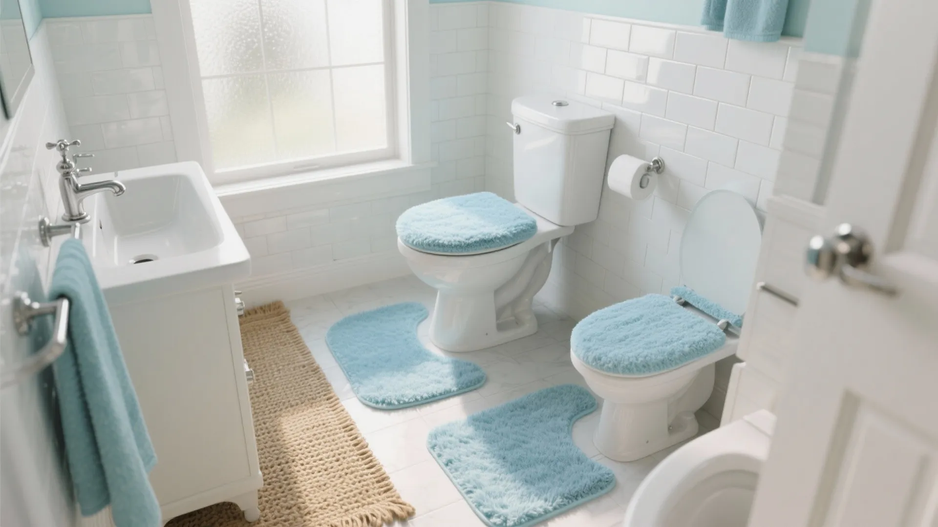 5 Light Blue Bathroom Rug Set Ideas: Creative small-space solutions and styling tips for light blue bathroom rug sets