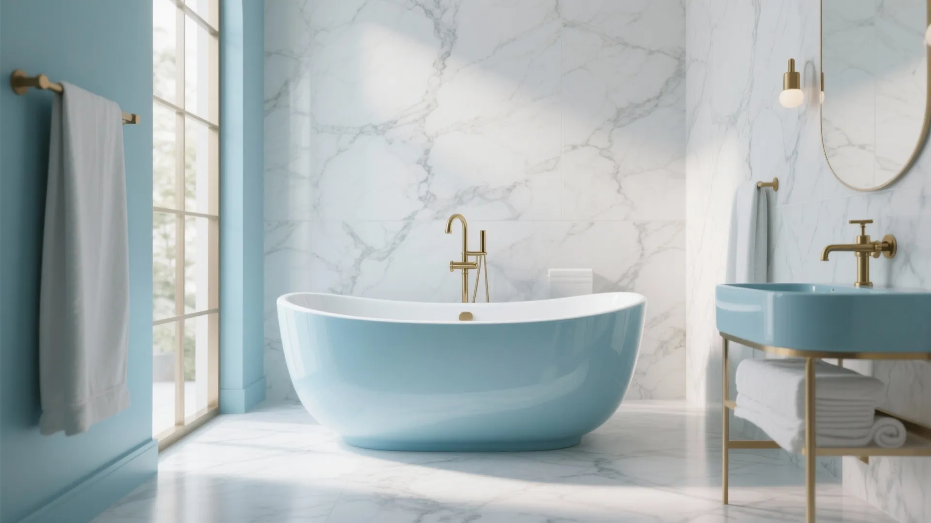 9. Light Blue Fixtures