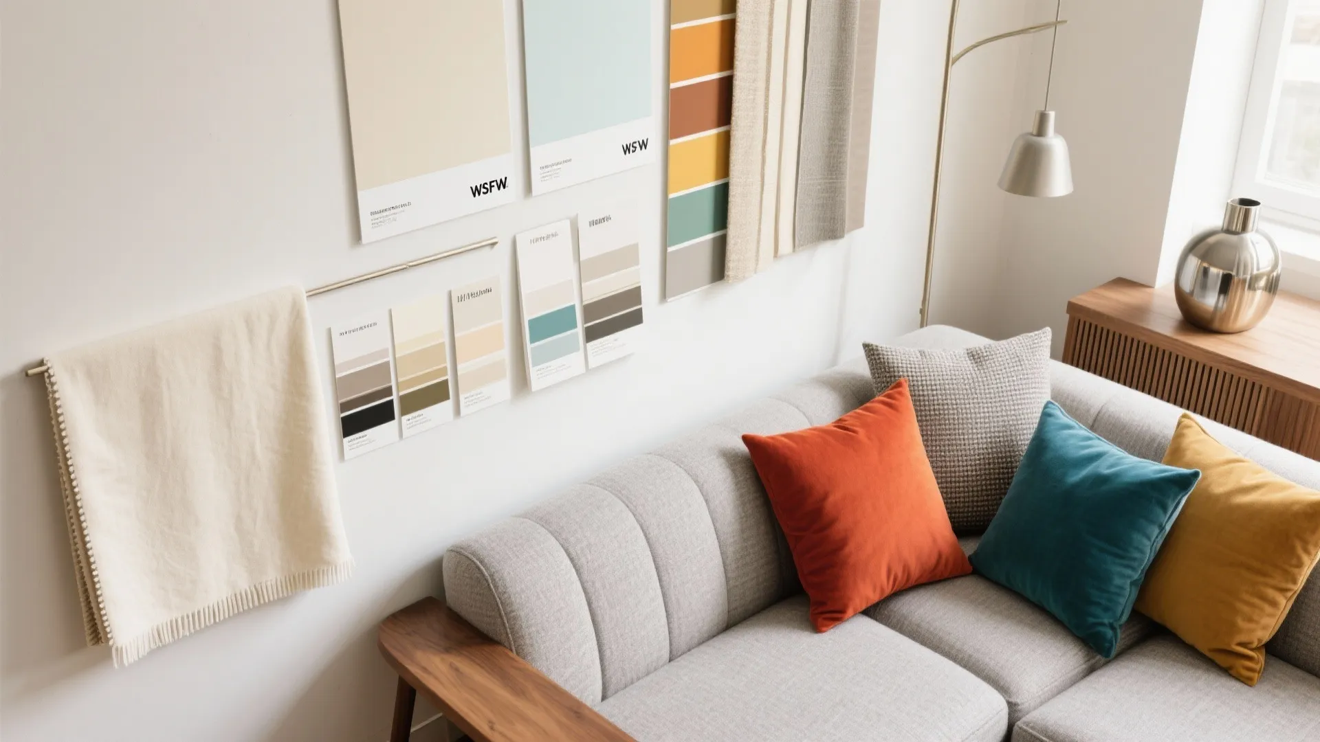 6. Light Color Palette with Bold Accents