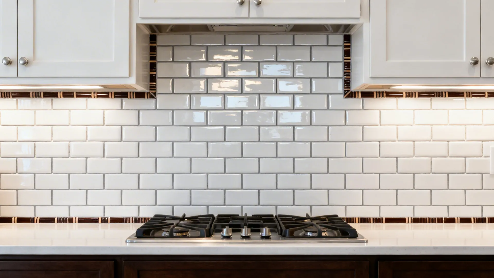 Light-bounce Backsplashes with Espresso Accents