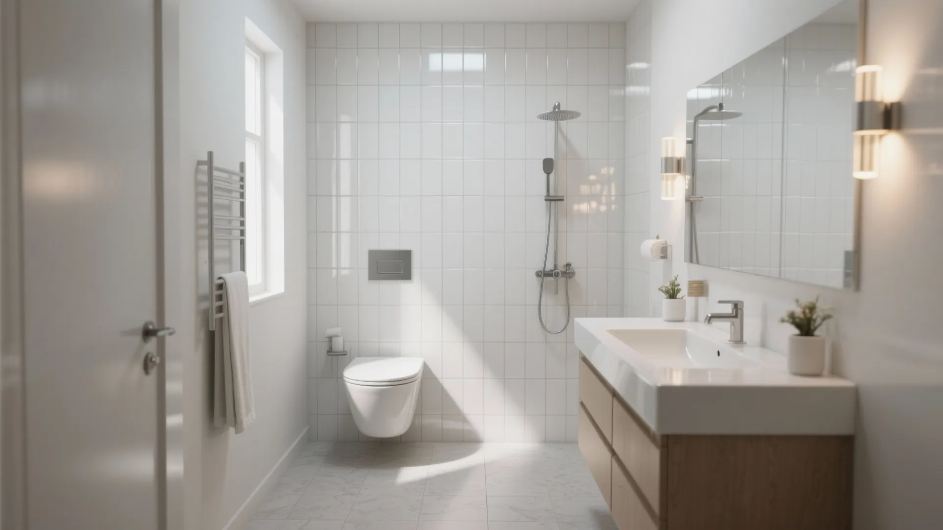 Light, Gloss, and Full-Height Tiling for Brightness