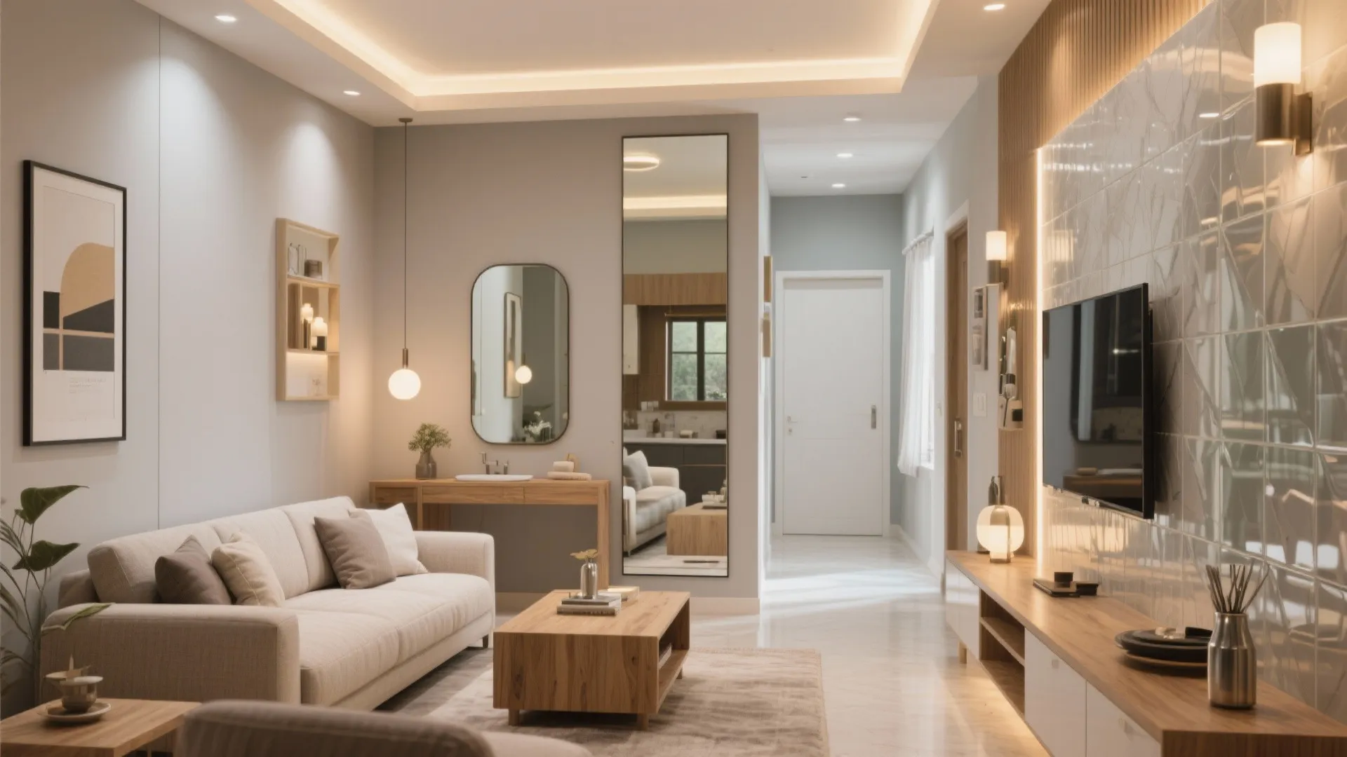 Light, Color, and Materials that Stretch Space