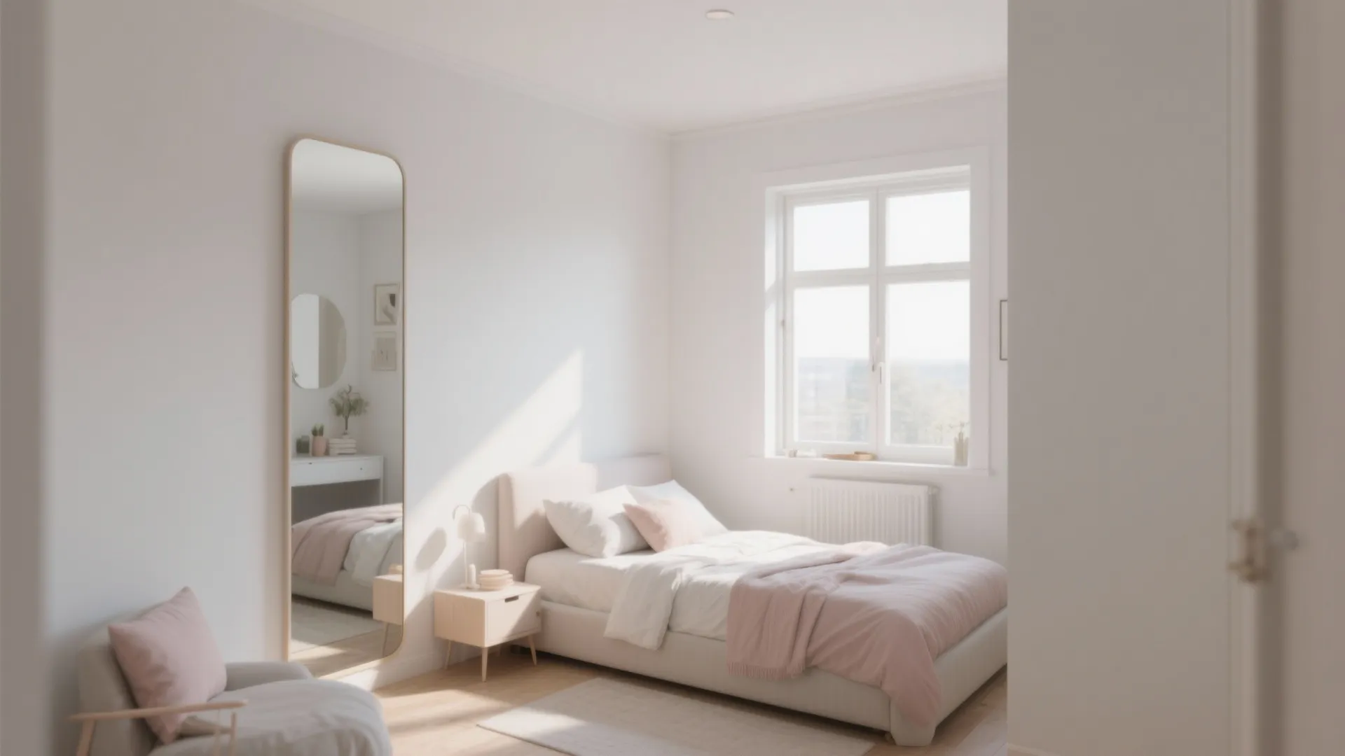 Idea 3: Light Colors & Mirrors