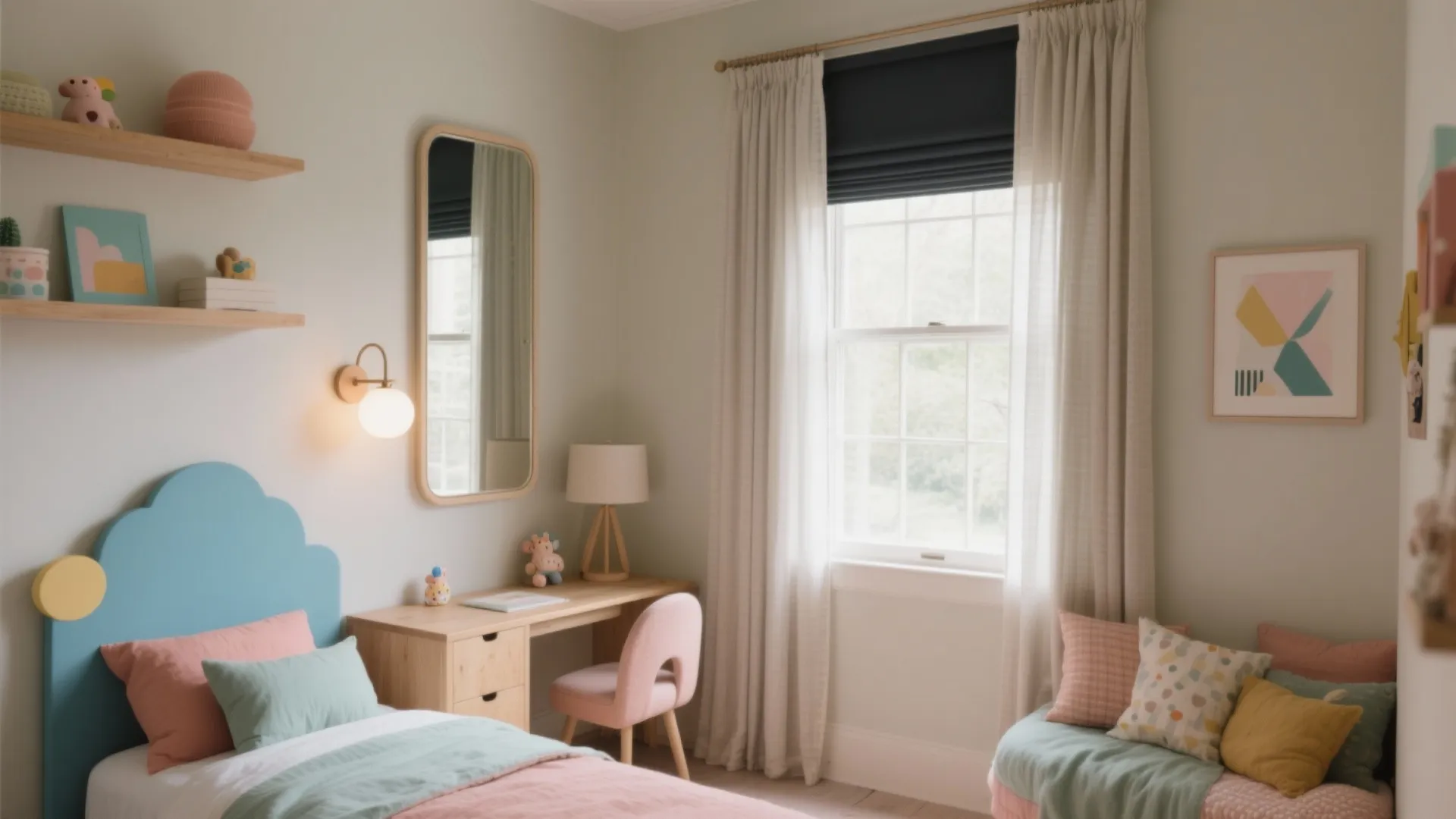 Light, color, and mirrors to make it feel bigger (and calmer)