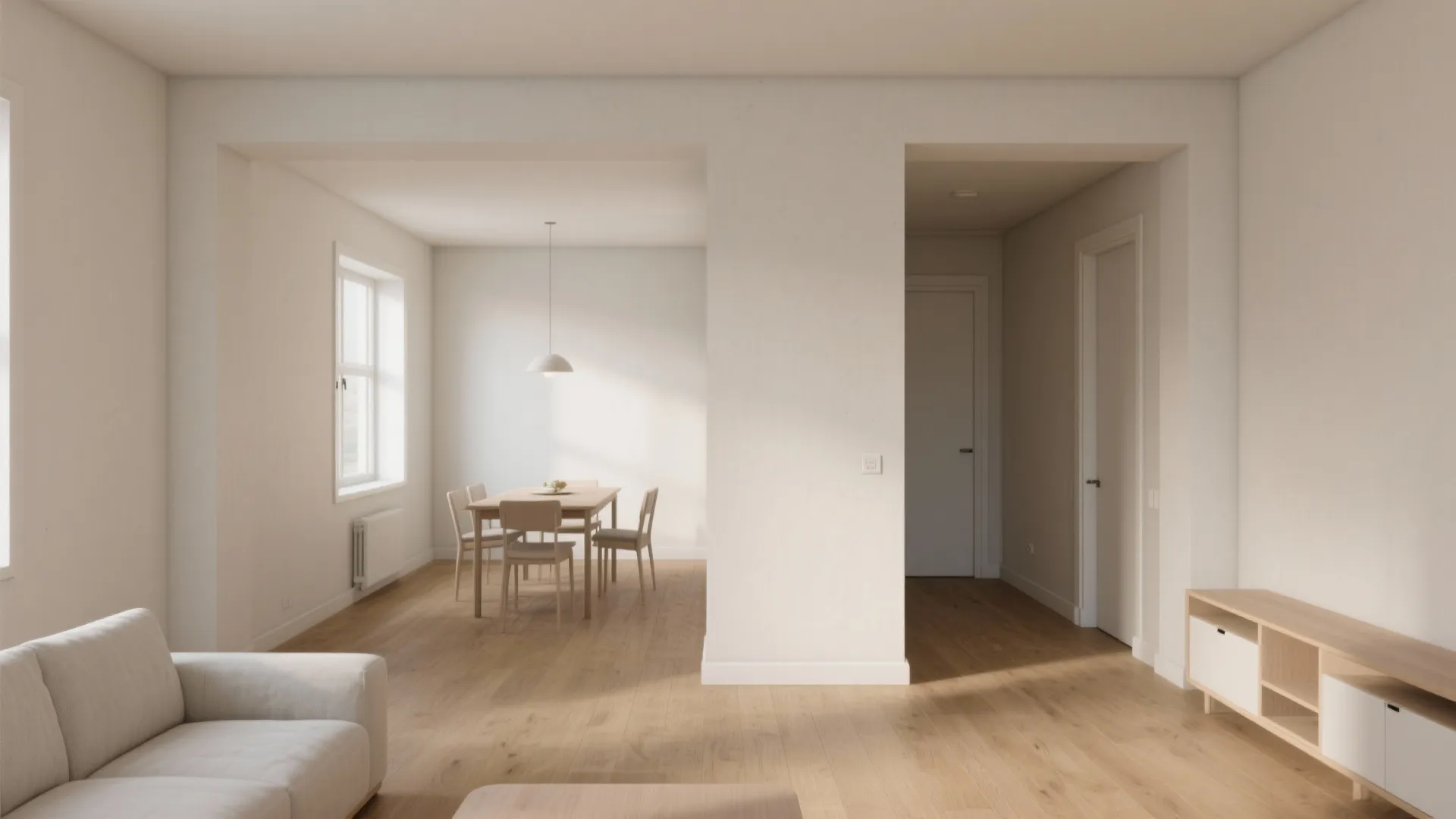 1. Go light and continuous to widen sightlines