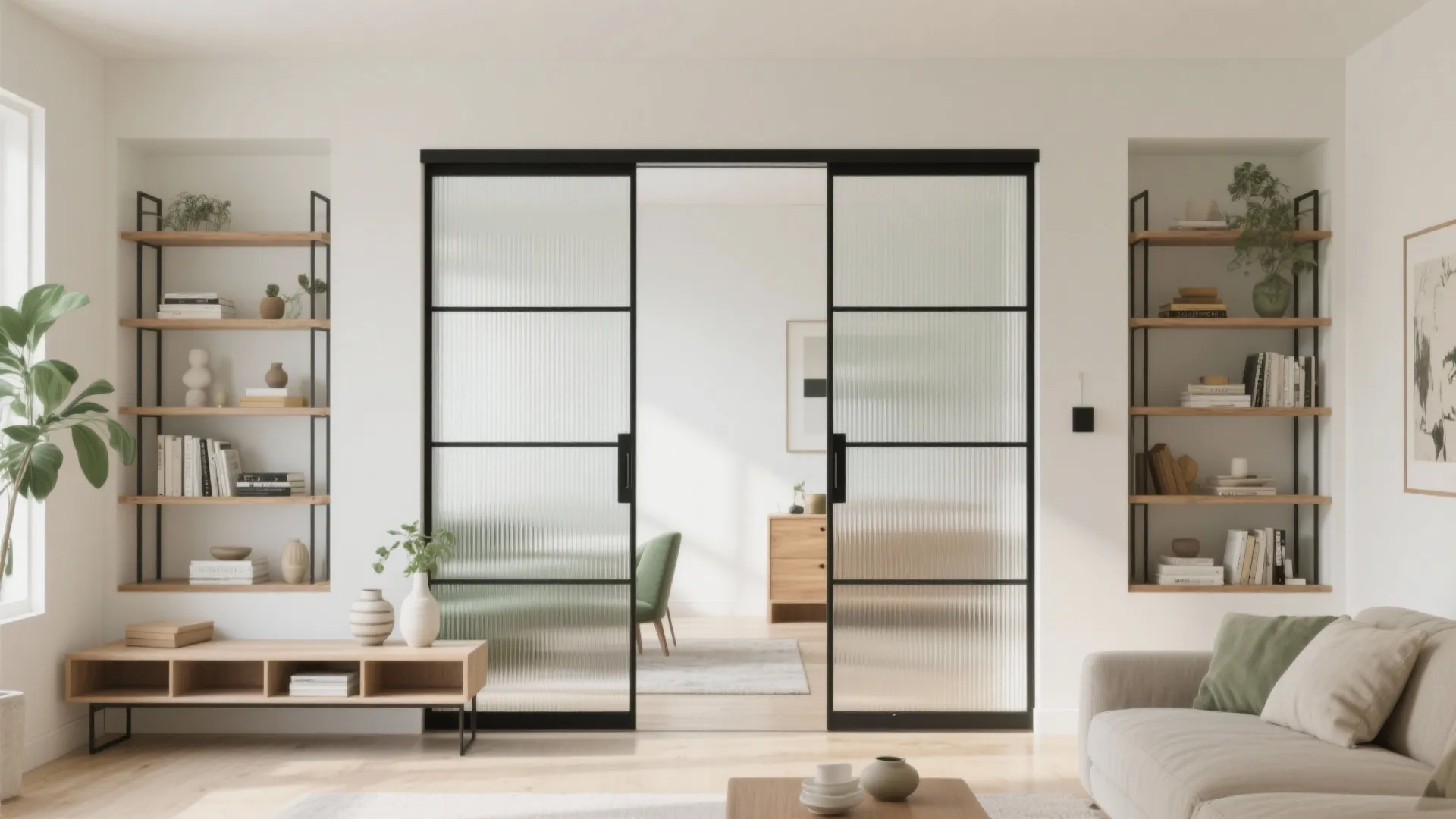Divide lightly: glass, screens, or open shelving