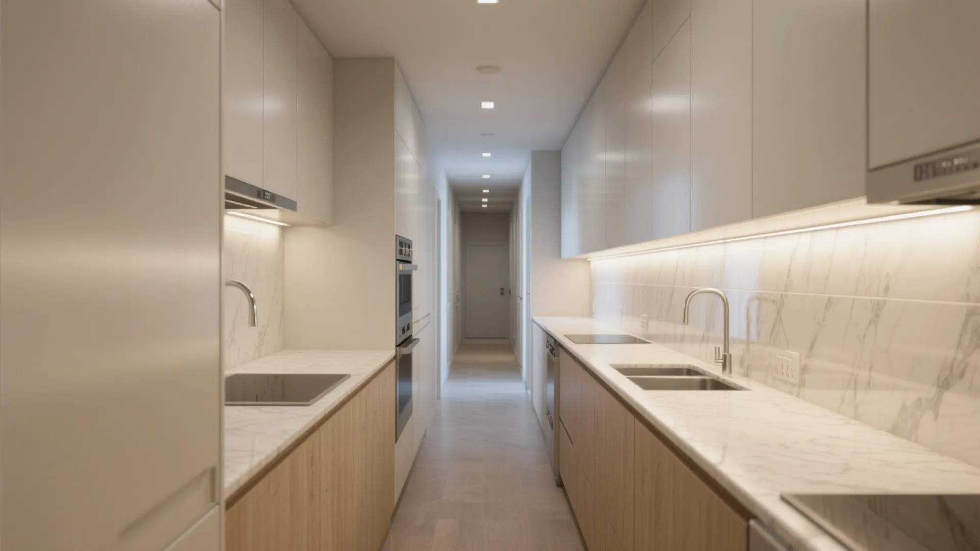 2. Use continuous sightlines and light finishes