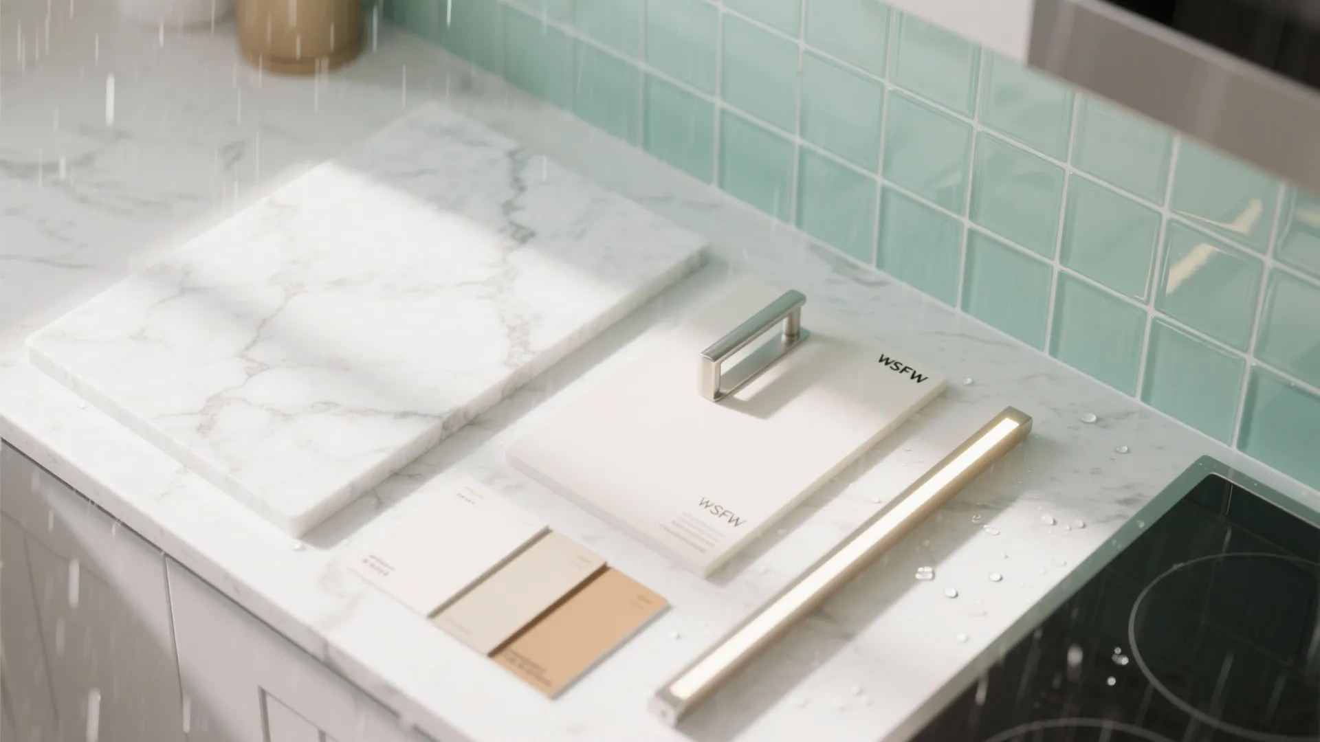 Light, reflective finishes that brighten a monsoon day