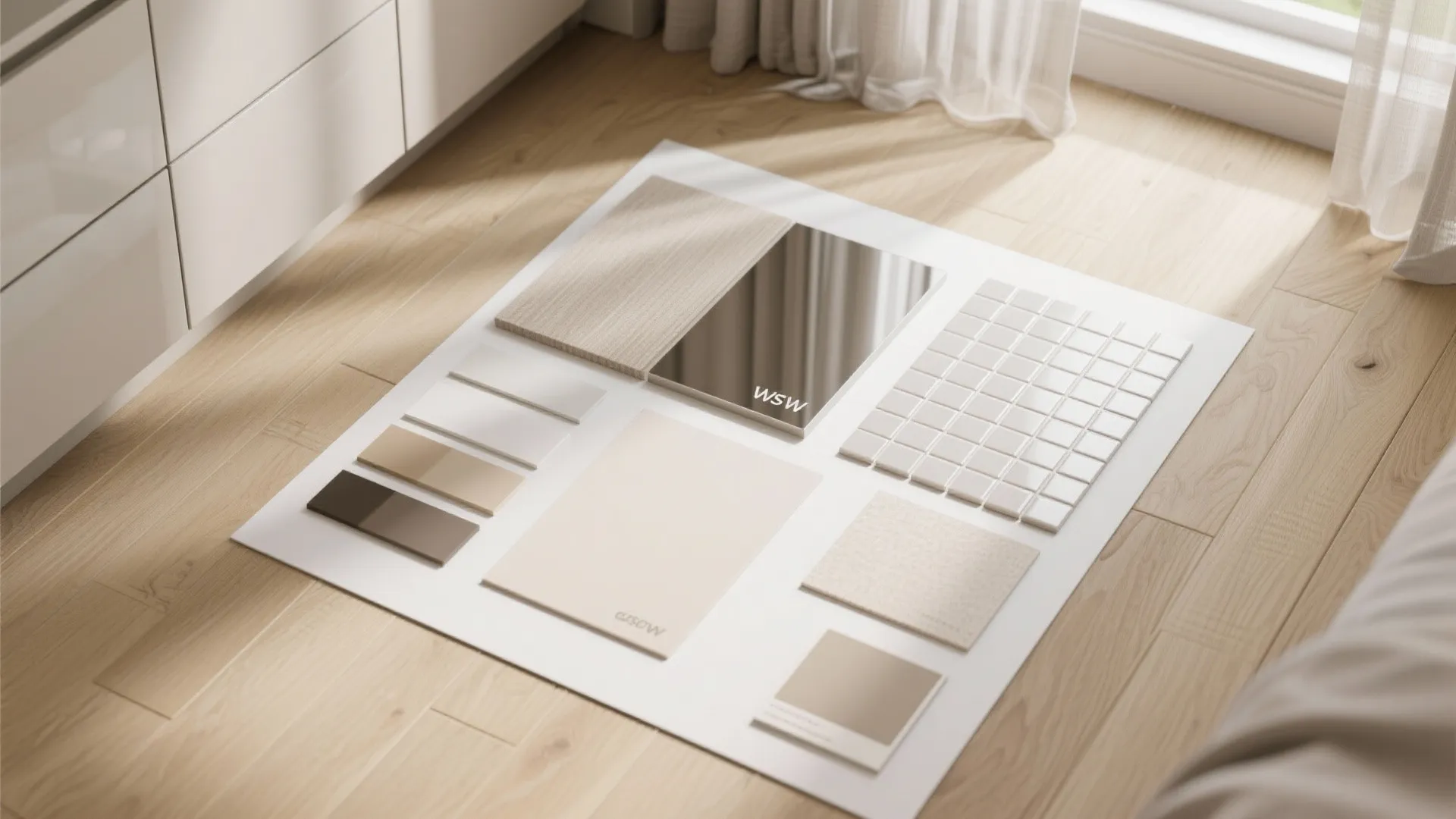 4. Light, reflective finishes to enlarge the feel