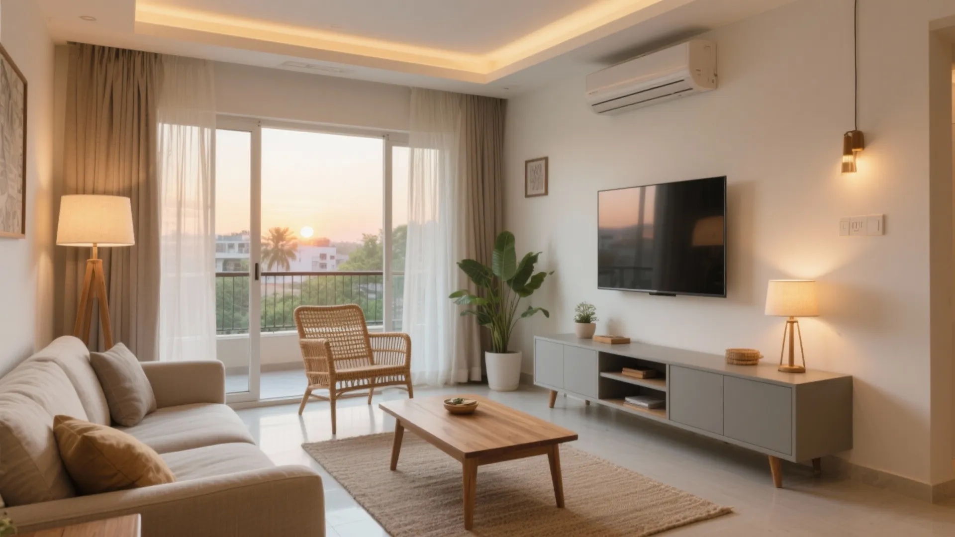 Light-first planning for living + dining