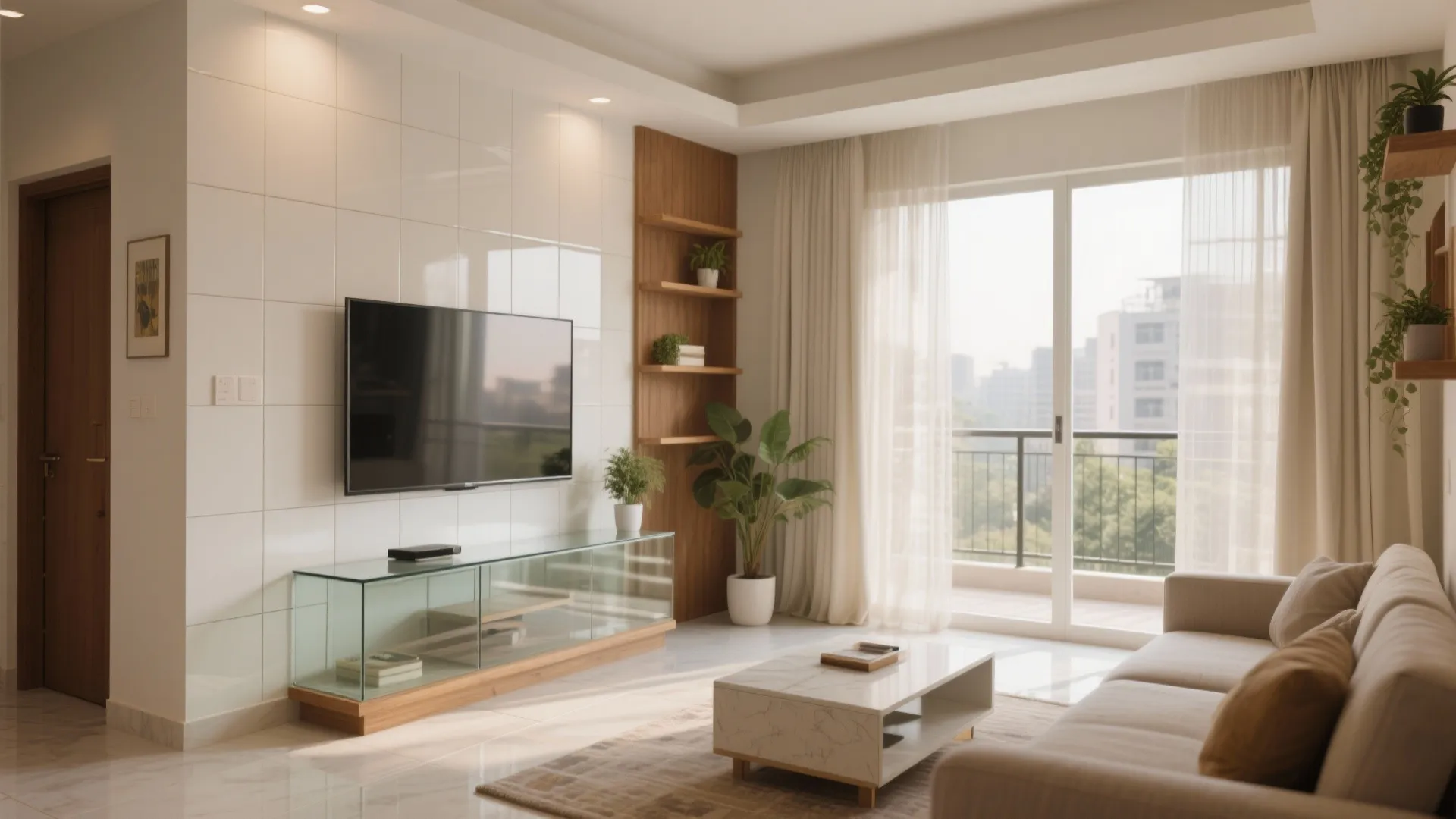 Light-first living with reflective finishes