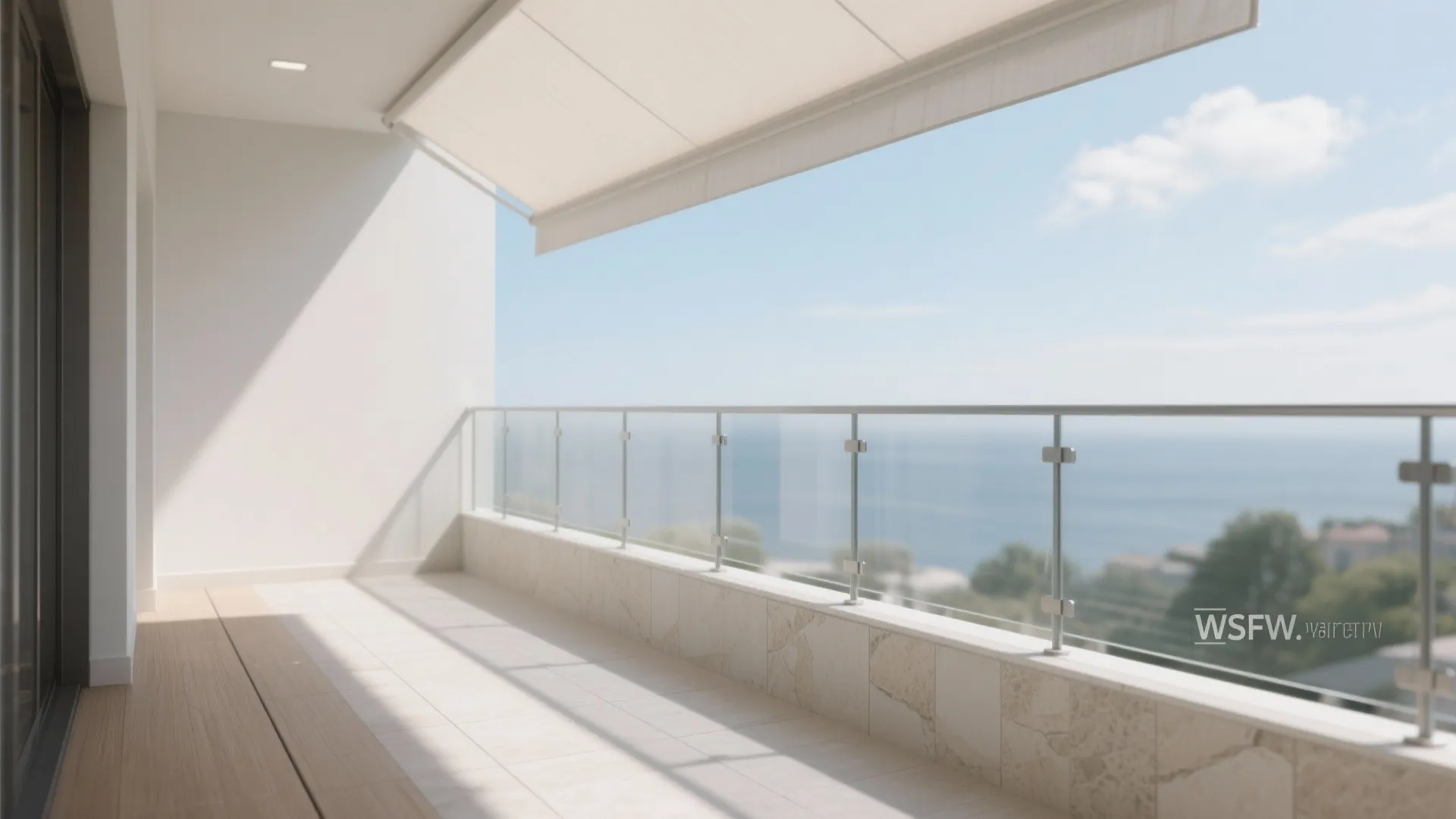 Light-and-glass palette for an airy feel