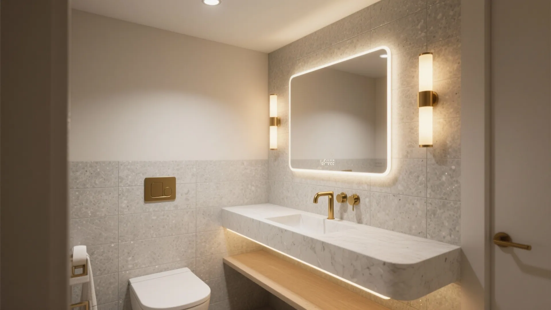 Light-Reflective Granite With Layered Lighting