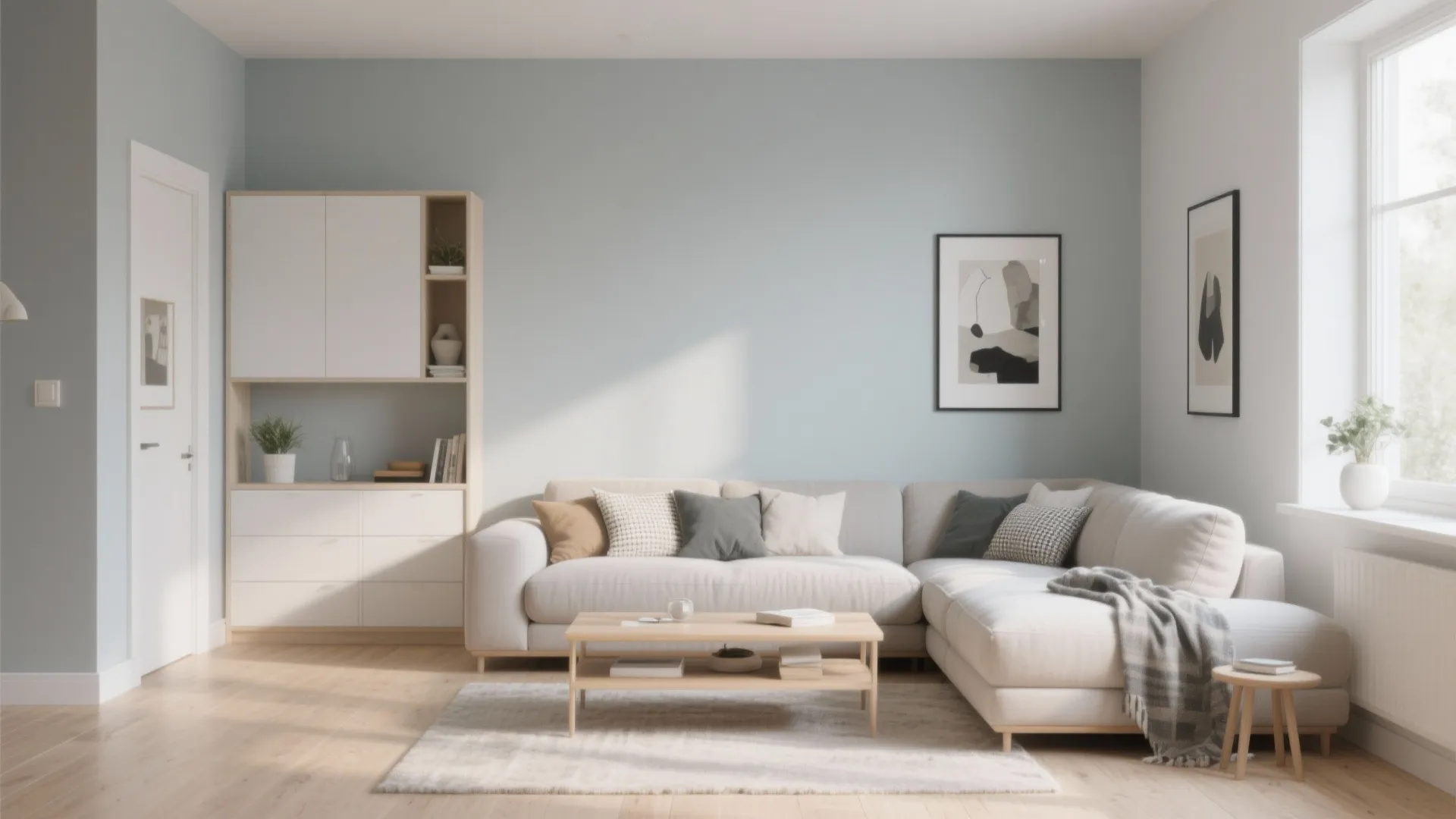 1. Light Gray Walls for Airy Spaces