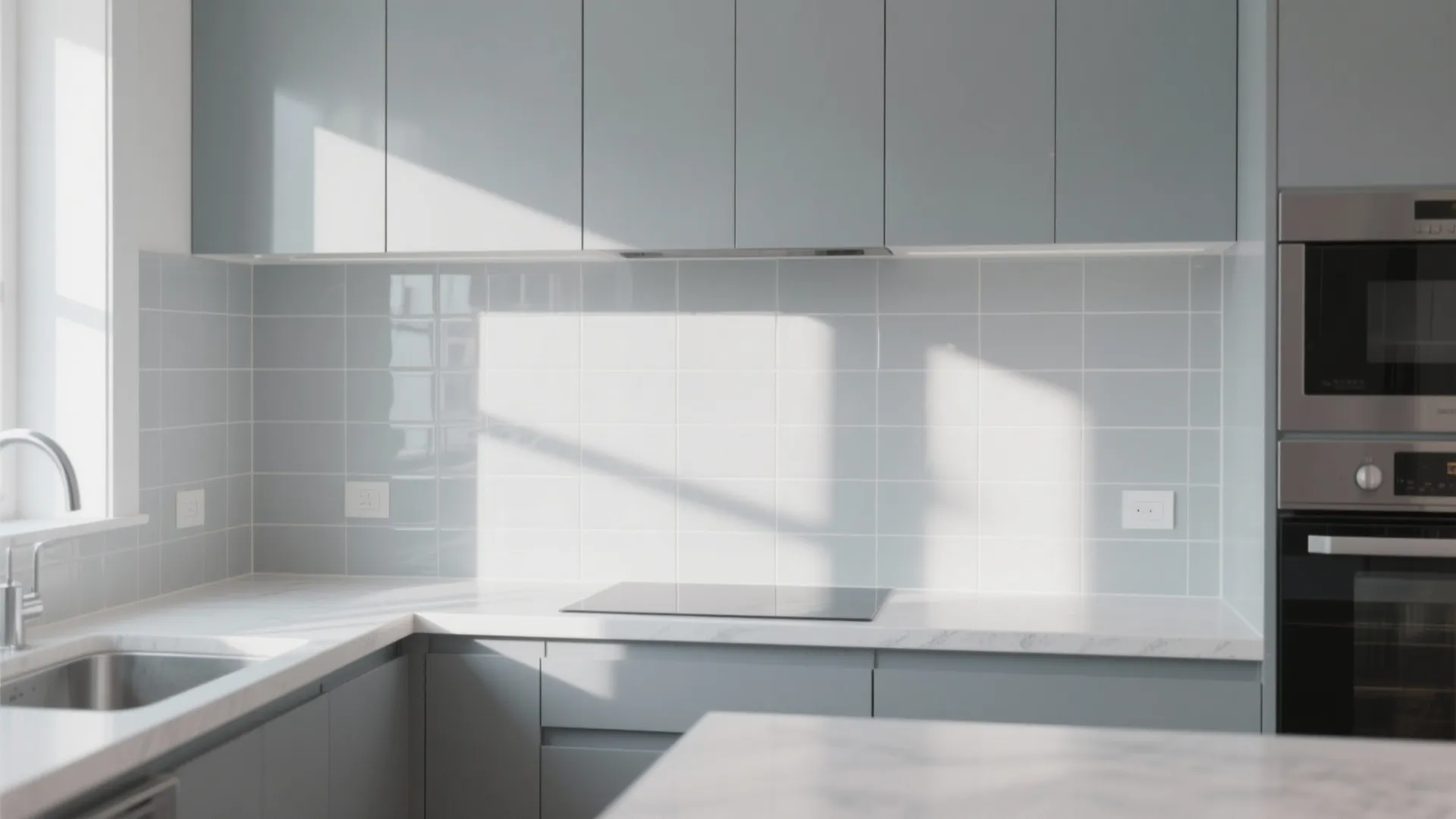 8. Light Gray Backsplash