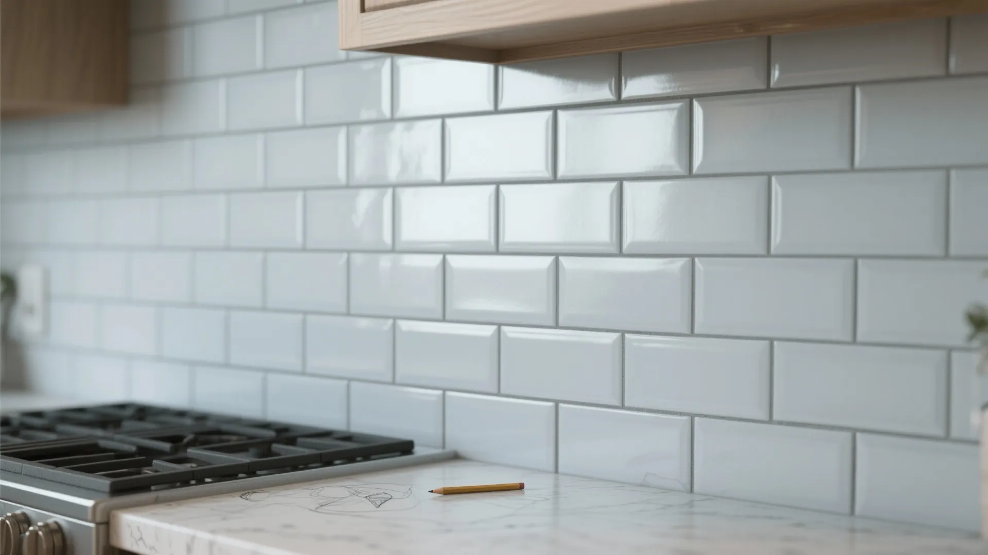 1. Light Gray Subway Tiles for Brightening