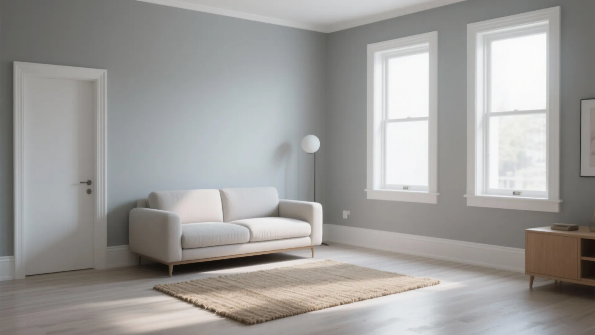 1. Light Gray with White Trim